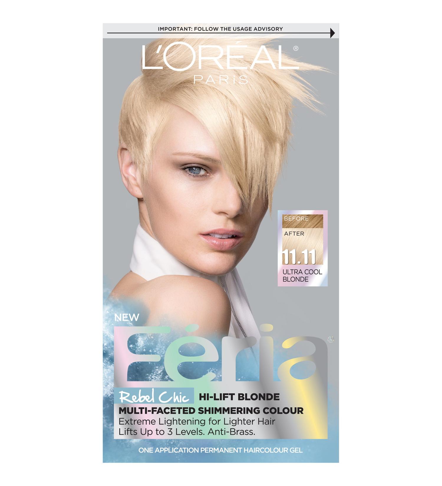 L'Oreal Paris Feria 11.11 Icy Blonde Permanent Hair Color - Ultra Cool Blonde Dye - Buy Online on GoSupps.com