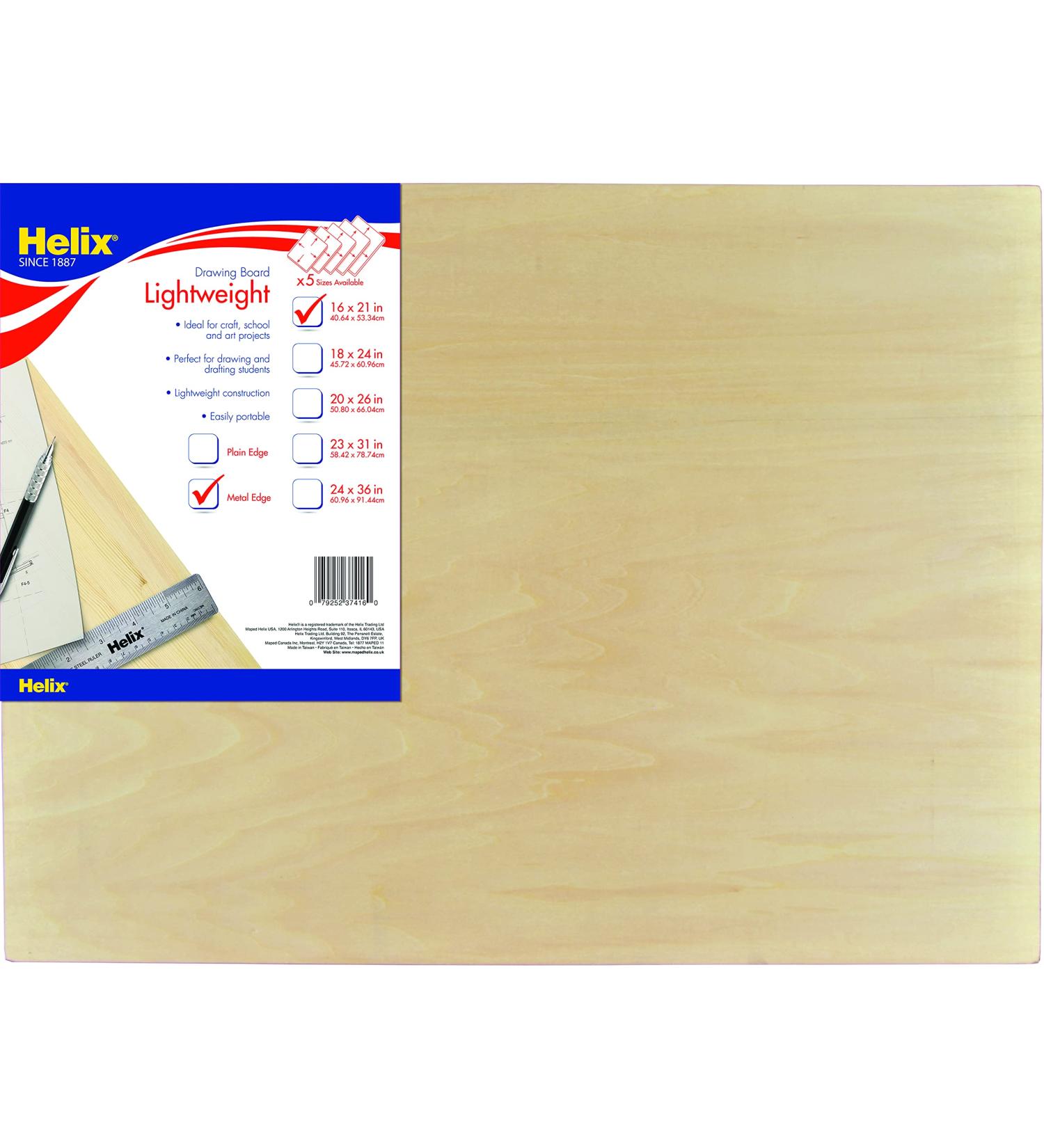 Helix Wooden Lightweight Drawing Board  16 x 21 Inch  Metal Edge (37416) - Buy Online on GoSupps.com
