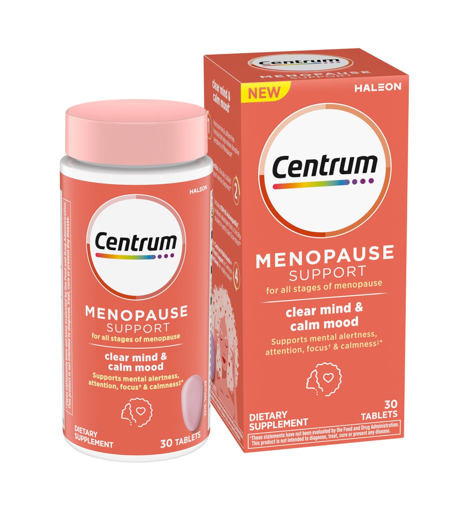 Centrum Clear Mind & Calm Mood Menopause Support Tablets - enXtra 30 Count | International Shipping Available - Buy Online on GoSupps.com