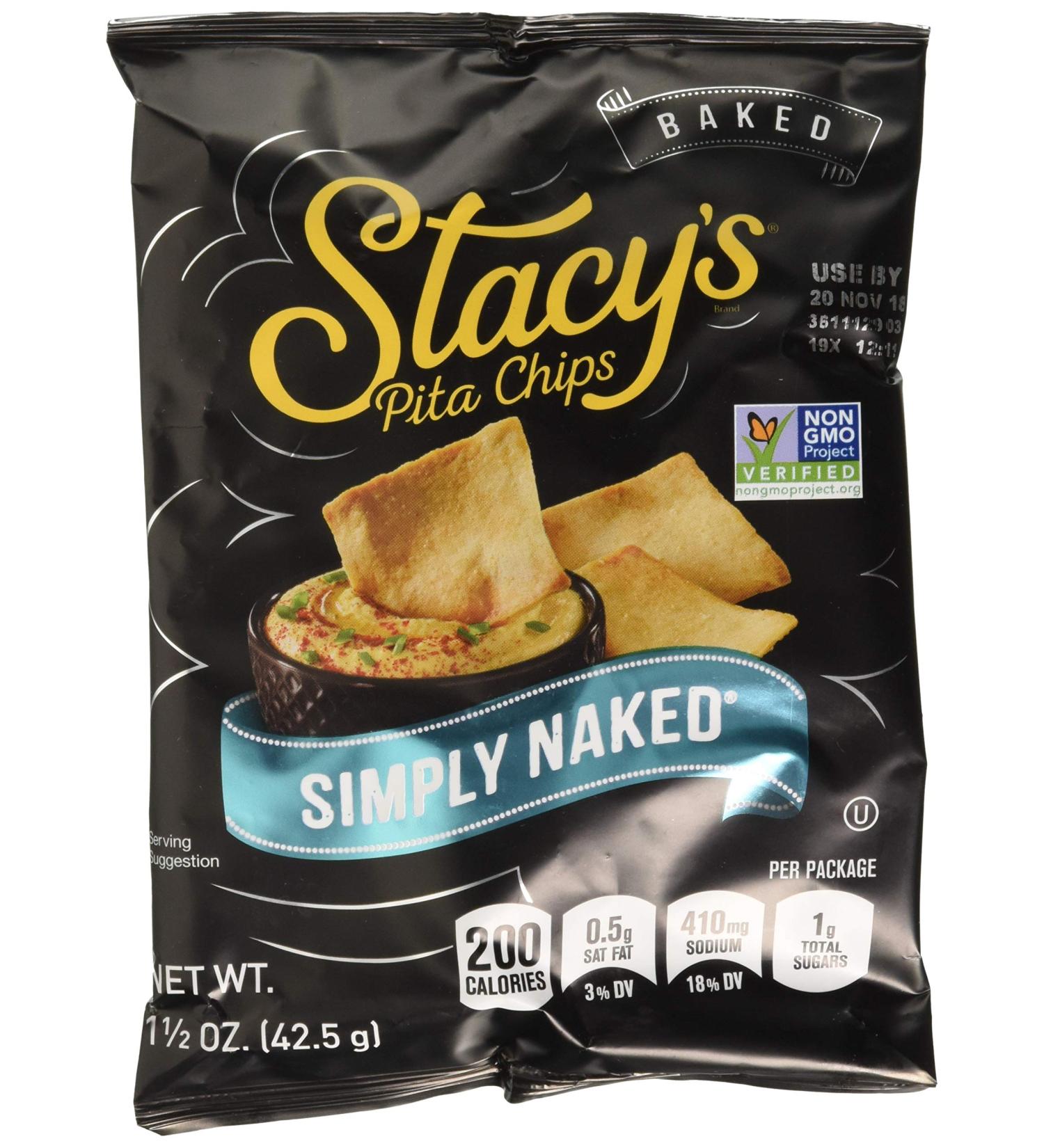 Stacy's Pita Chips Simply Naked 1.5oz Bags (Pack of 24) - Bulk Value Multi-Pack - Buy Online on GoSupps.com