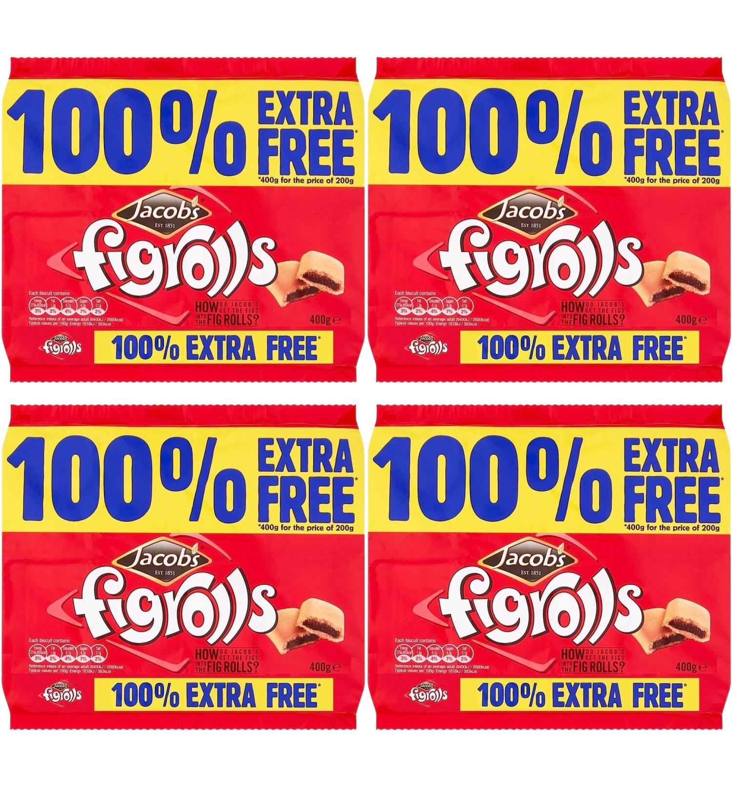 Bolands Fig Rolls 400g (4 Pack Bundle)