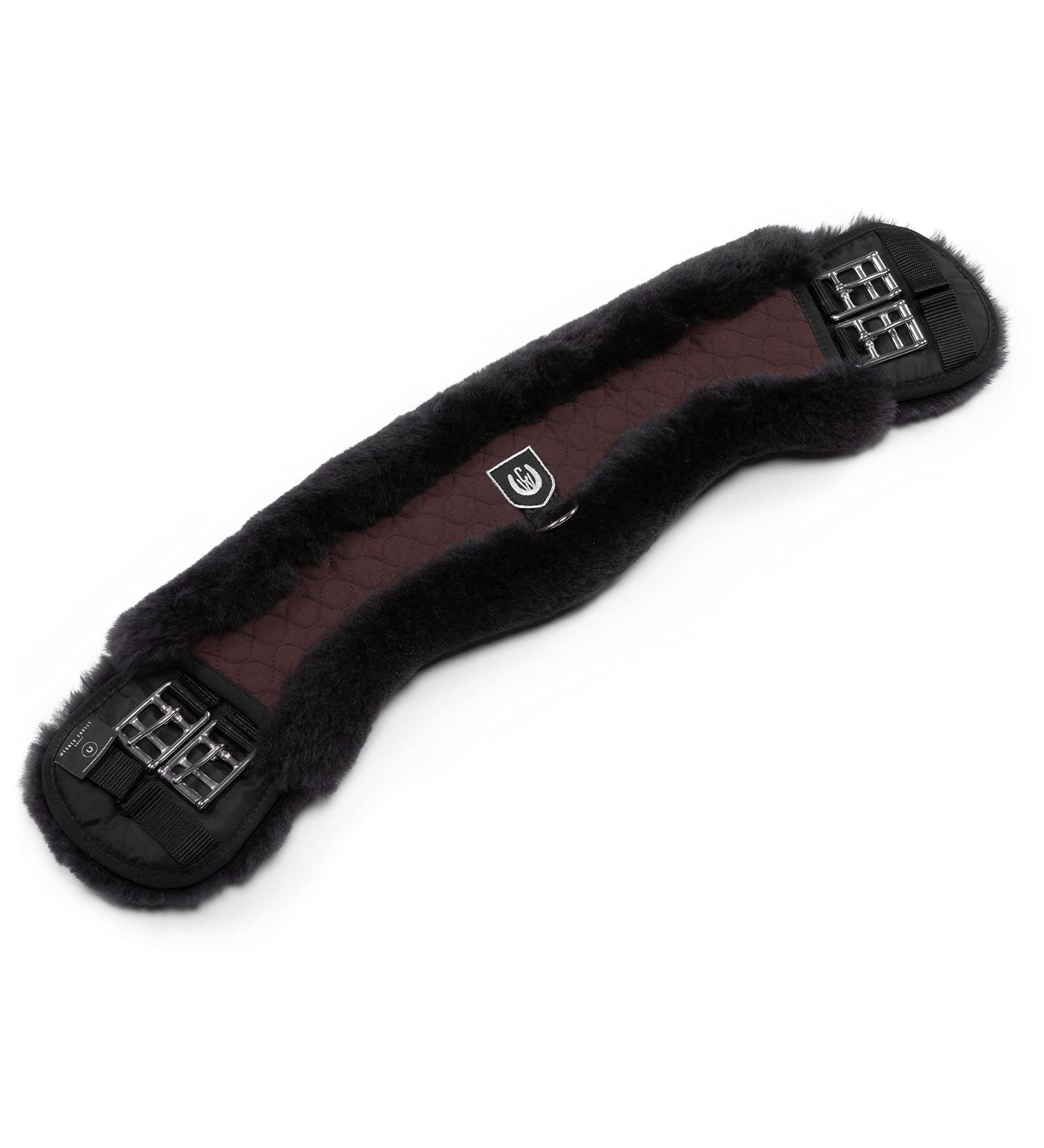 Christ Lamb Fur Moon Belt Saddle Belt - Anatomical Dressage Belt by Werner Horse | Brown Lambskin 65 cm - Buy Online on GoSupps.com