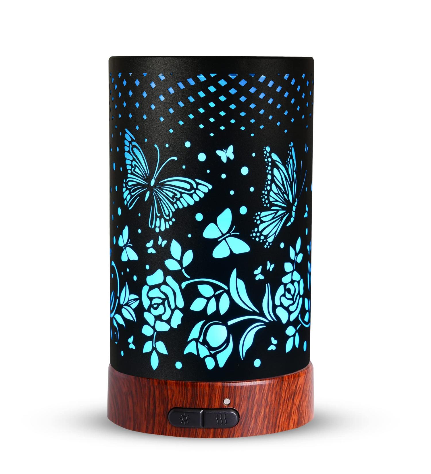 Ultrasonic Cool Mist Aromatherapy Diffuser | 7 Lighting Modes | Waterless Auto Shut-Off | Butterfly Design - Buy Online on GoSupps.com