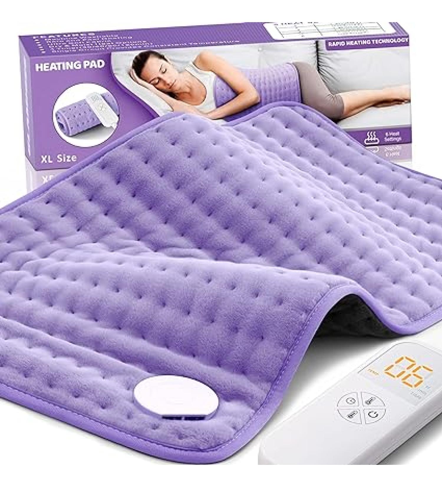 XL Electric Heating Pad for Back Pain Relief - 6 Heat Settings  Auto Off  Moist Heat Options - Machine Washable - Great Christmas Gift - Buy Online on GoSupps.com