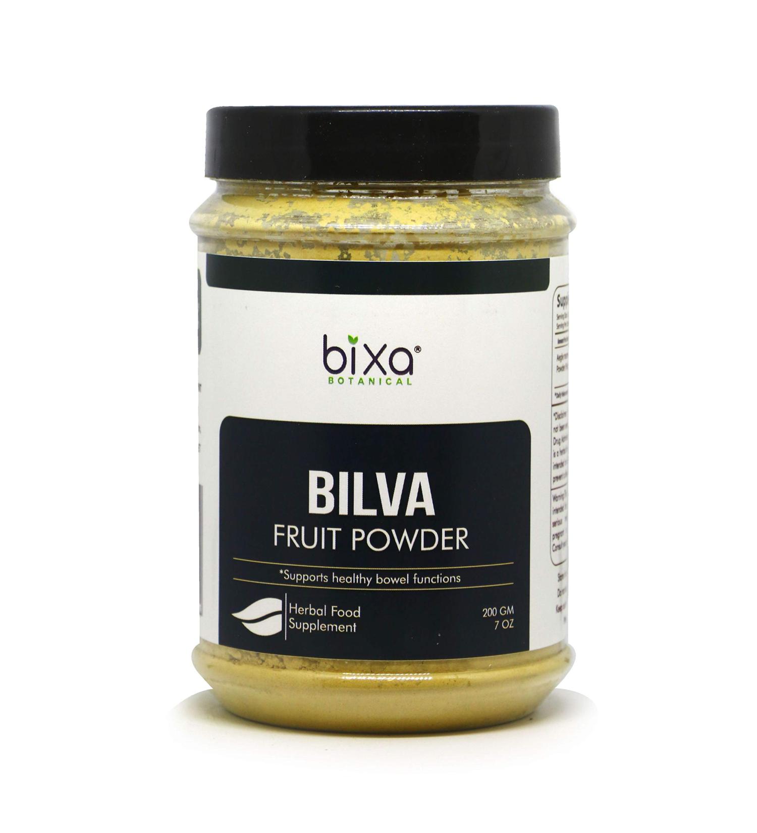 bixa BOTANICAL Bilva Fruit Powder (Aegle marmelos/Bael Fruit) 7 Oz (200g) Supports Healthy Bowel Functions | Wood Apple | Superfood |Natural - Buy Online on GoSupps.com