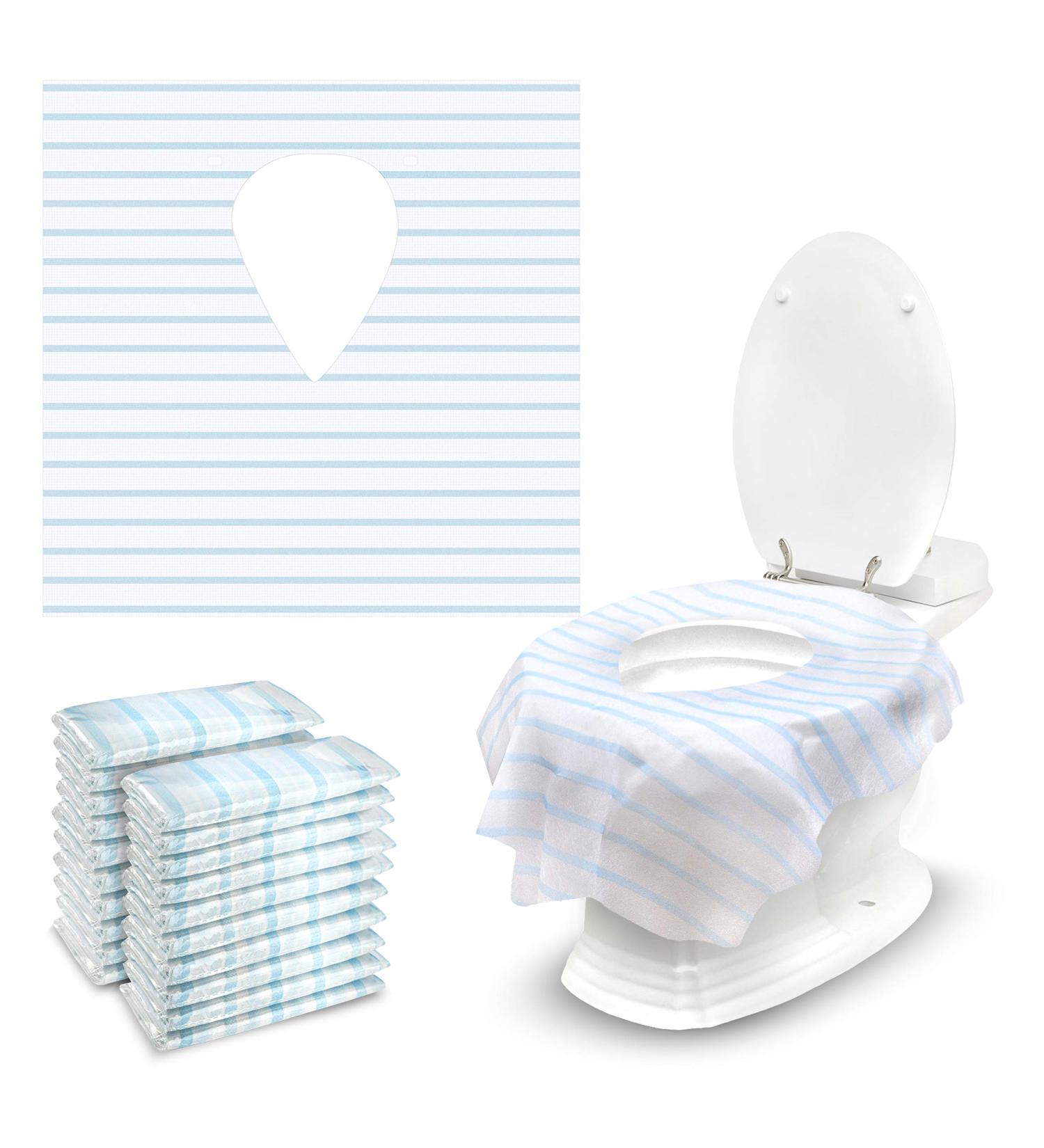 Extra Large Disposable Toilet Seat Covers - Individually Wrapped for Adults, Kids, and Toddlers - Water Proof and Nonslip - Ideal for Travel and Public Restrooms - Buy Online on GoSupps.com
