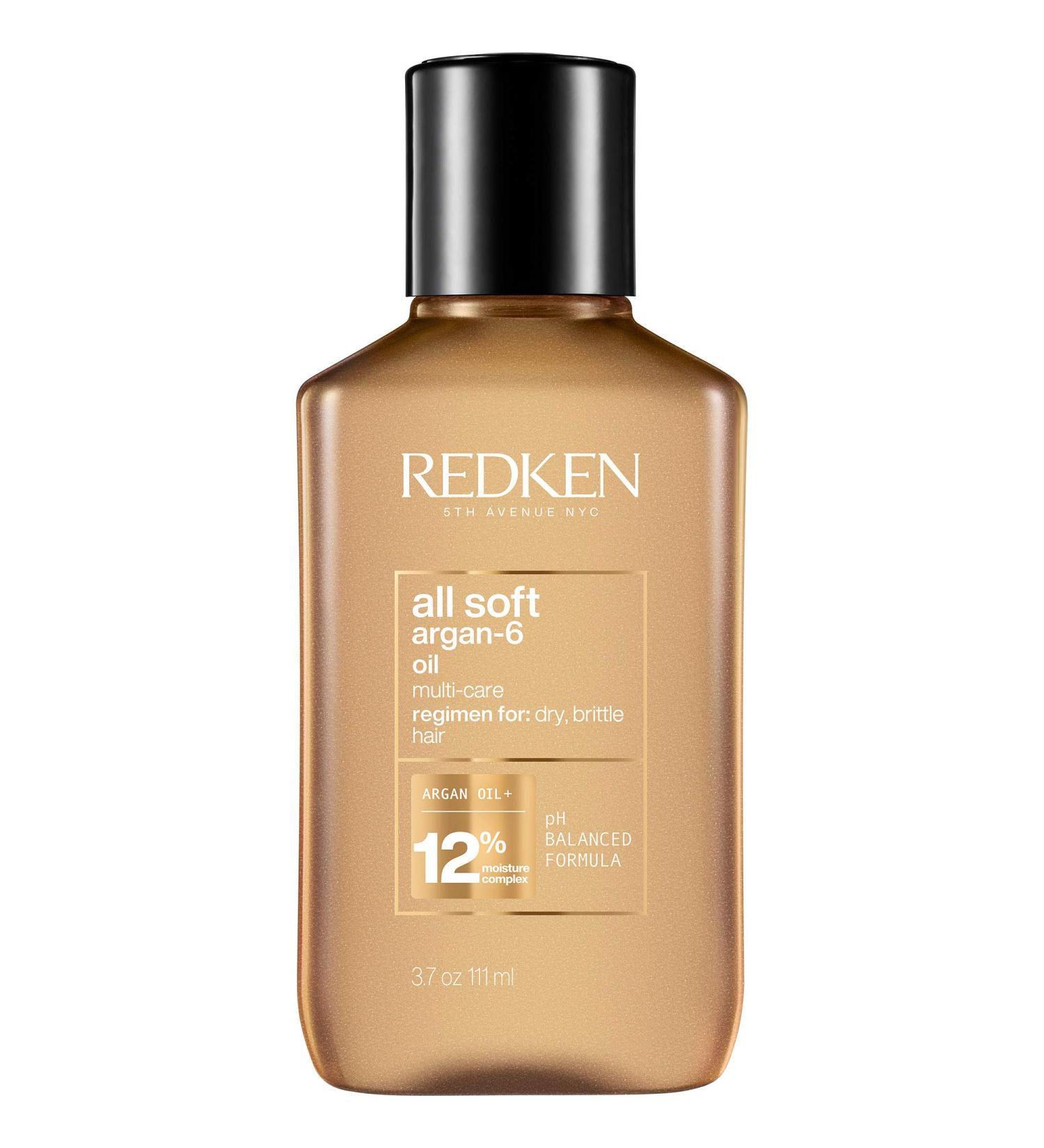 Redken All Soft Argan-6 Oil Treatment - 3.8 Fl Oz | Deeply Conditions Dry Hair, Adds Softness & Shine | With Argan Oil | Pack of 1 - Buy Online on GoSupps.com