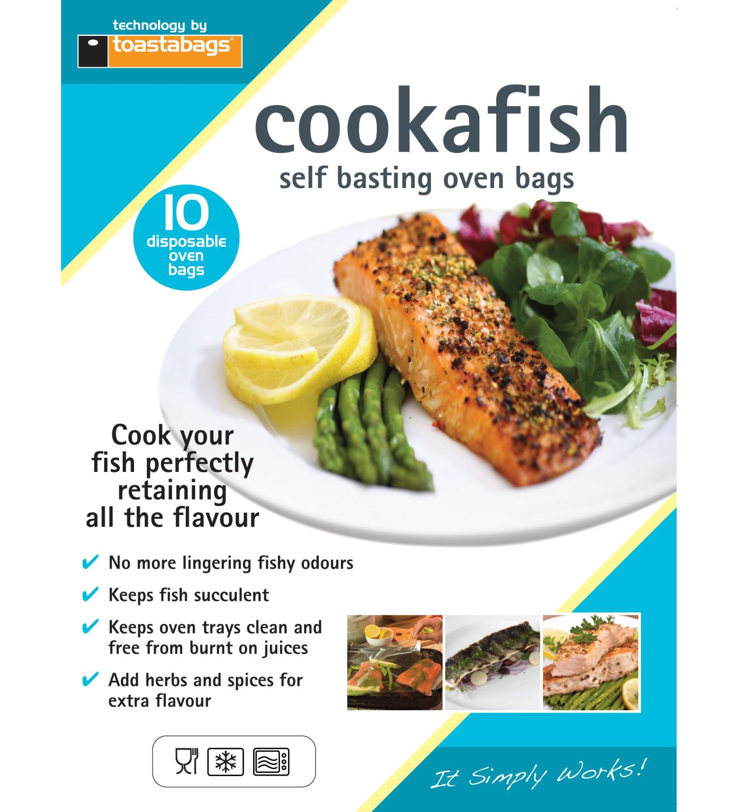 cookafish - 10 Disposable Easy Cook Oven Bags - Buy Online on GoSupps.com