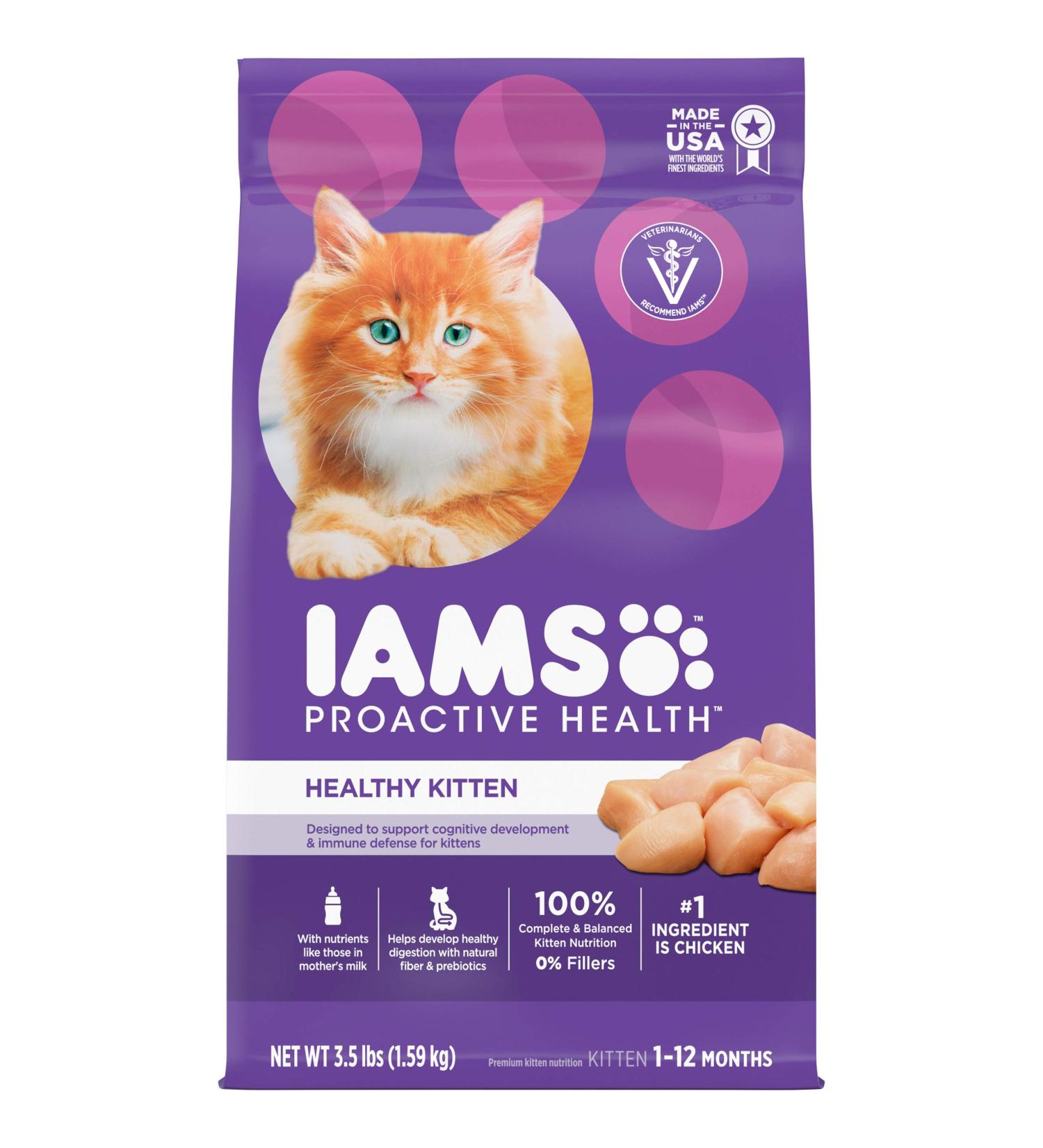 IAMS Proactive Health Kitten Dry Cat Food Chicken Recipe 3.5 lb - Pack of 1 - Buy Online on GoSupps.com