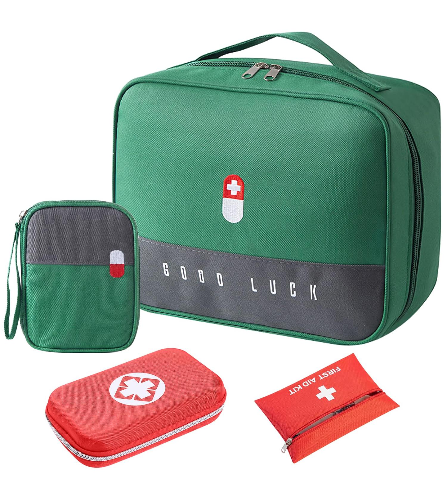 4Stk Large Capacity Waterproof Medication Bag - Travel Pharmacy & First Aid Storage for Home Office & Emergency (Green) - Buy Online on GoSupps.com