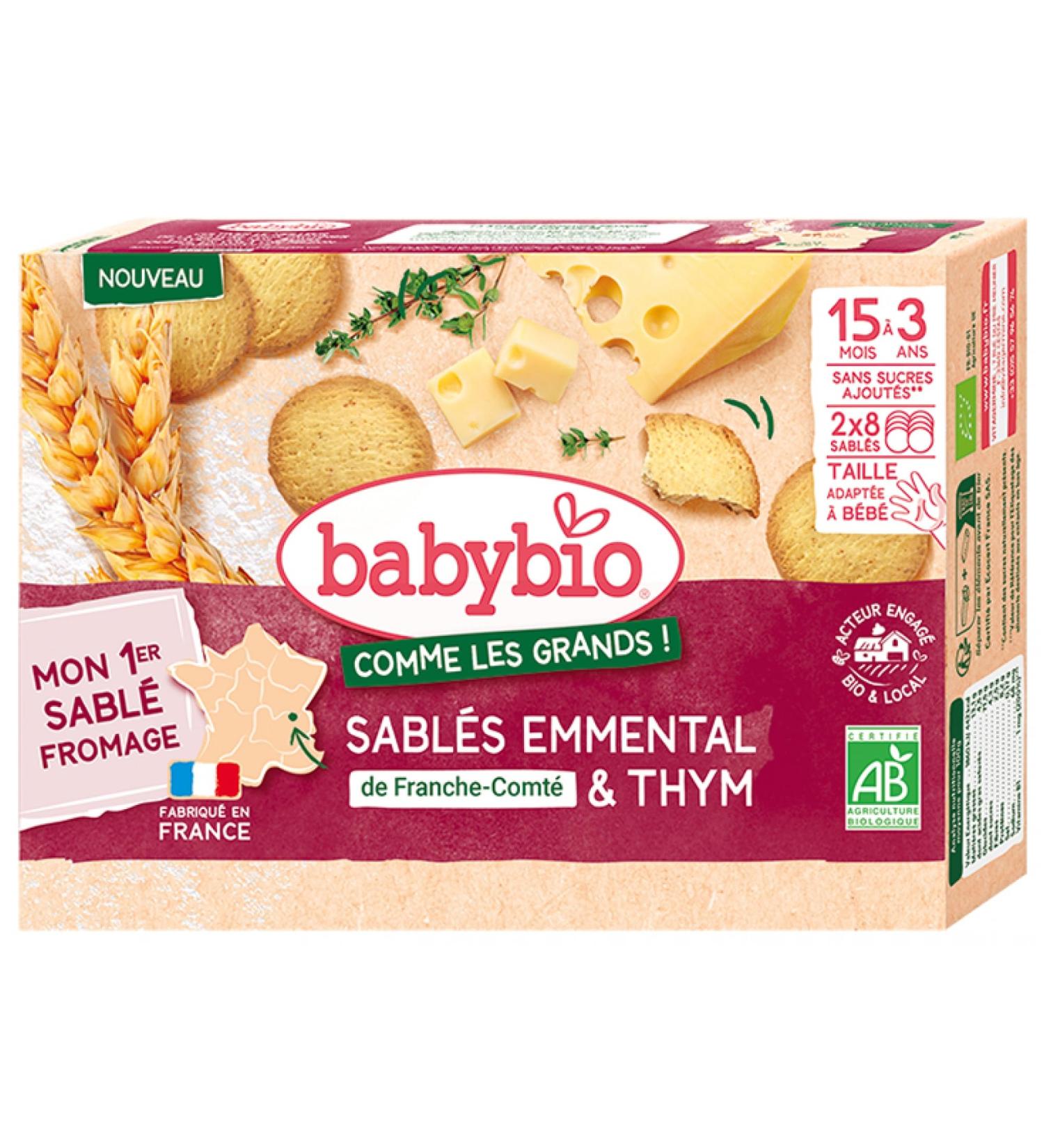 Baby Bio Sabl Emmental de Franche-Comt & thym 1 unit (Lot de 1) Sabl s Emmental
