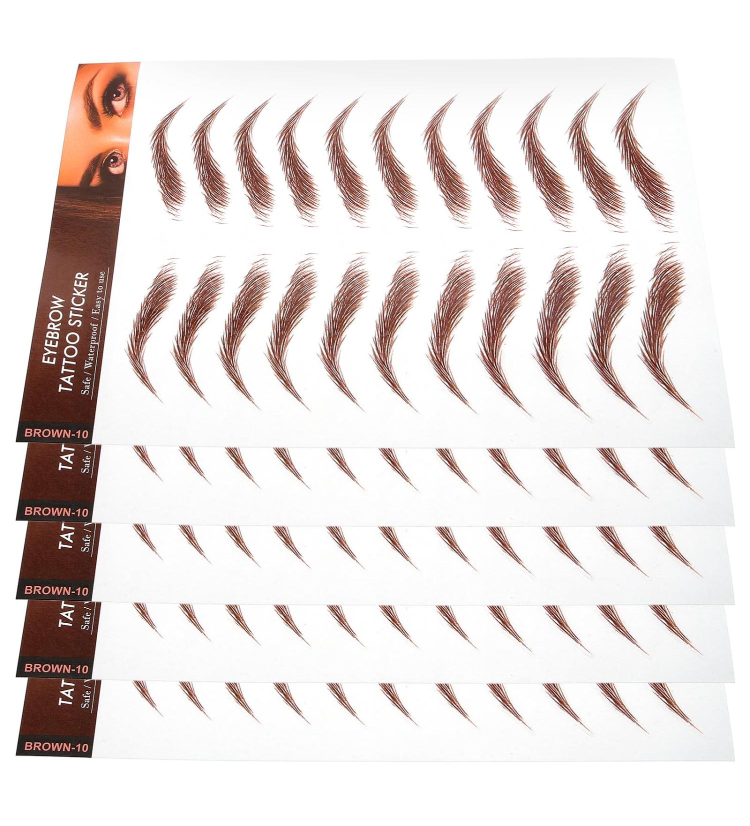 Gatuida 5 Autocollants pour Sourcils Marron R alistes Stickers Transfert pour Maquillage Sourcils Effet Naturel et Sculptant Faciles Poser pour Mise Rapide - Buy Online on GoSupps.com