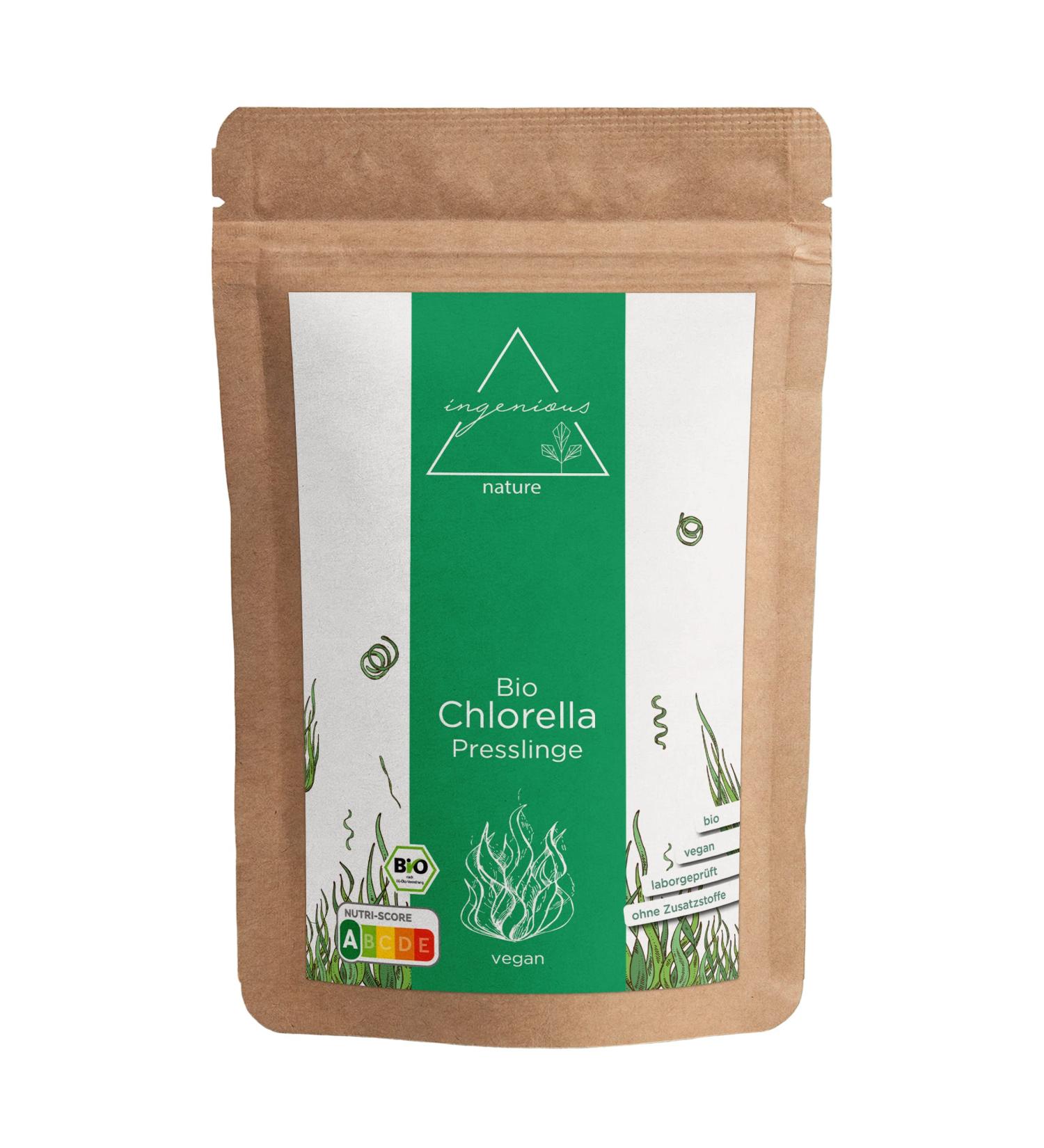 Buy Ingenious Nature Bio-Chlorella Tablets 1000g - 2000 Chlorella Algae Tablets for Optimal Health | International Shipping Available - Buy Online on GoSupps.com