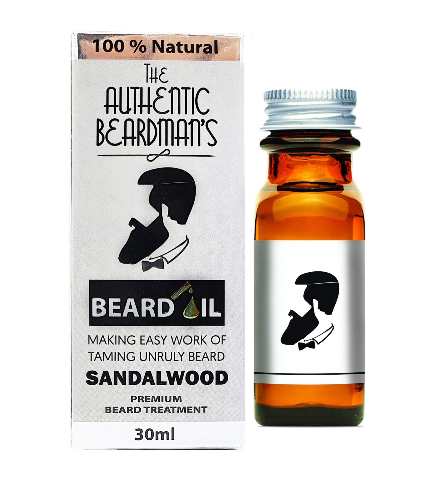 The Authentic Beardman's Signature Beard Oils (Sandalwood) - Buy Online on GoSupps.com