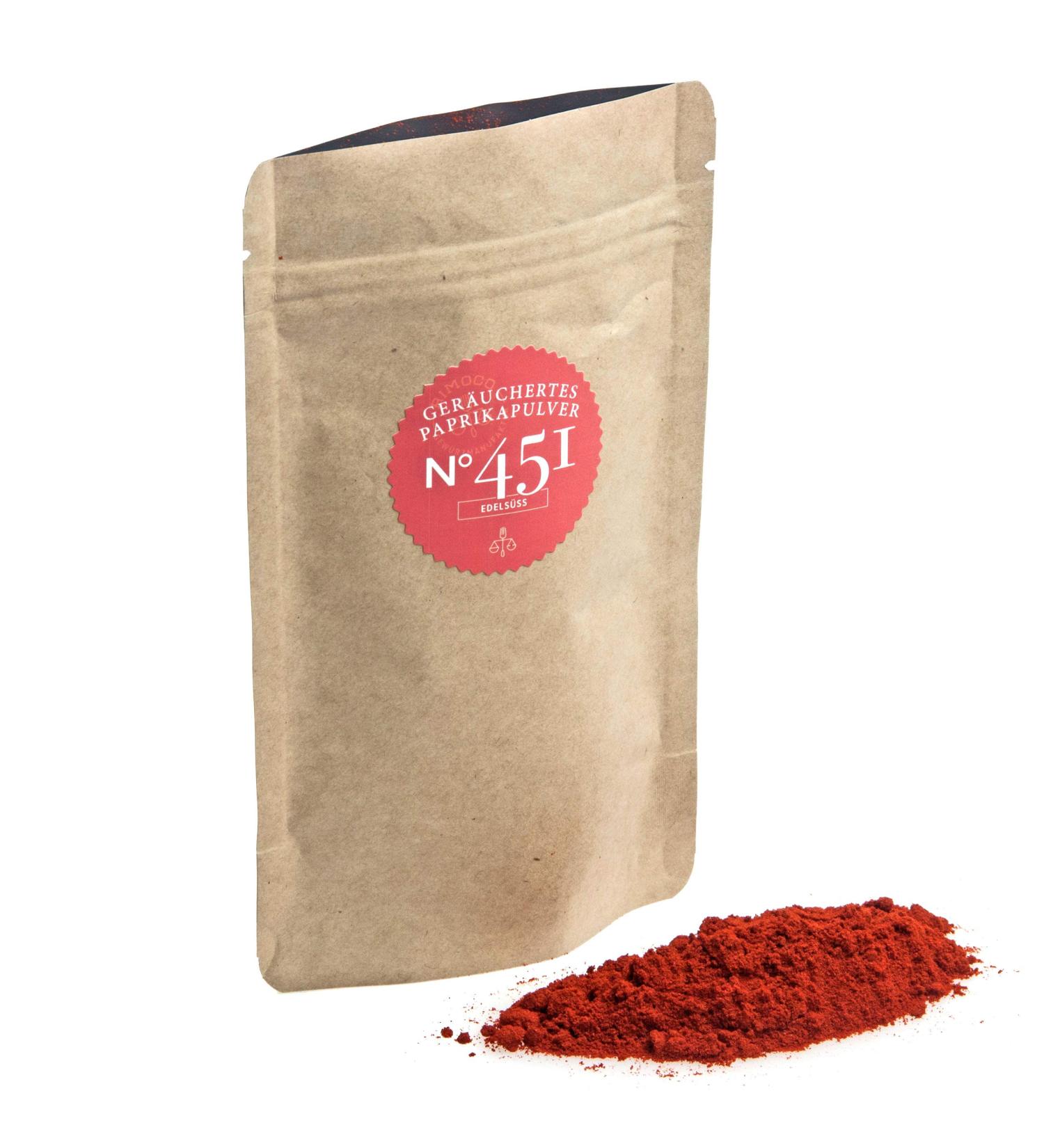 Rimoco N 451 Bio Smoked Paprika Powder - Sweet & Finely Ground | Organic Piment n de la Vera (Spain) | 1000g Kraft Paper Zip Bag | DE- KO-007 - Buy Online on GoSupps.com