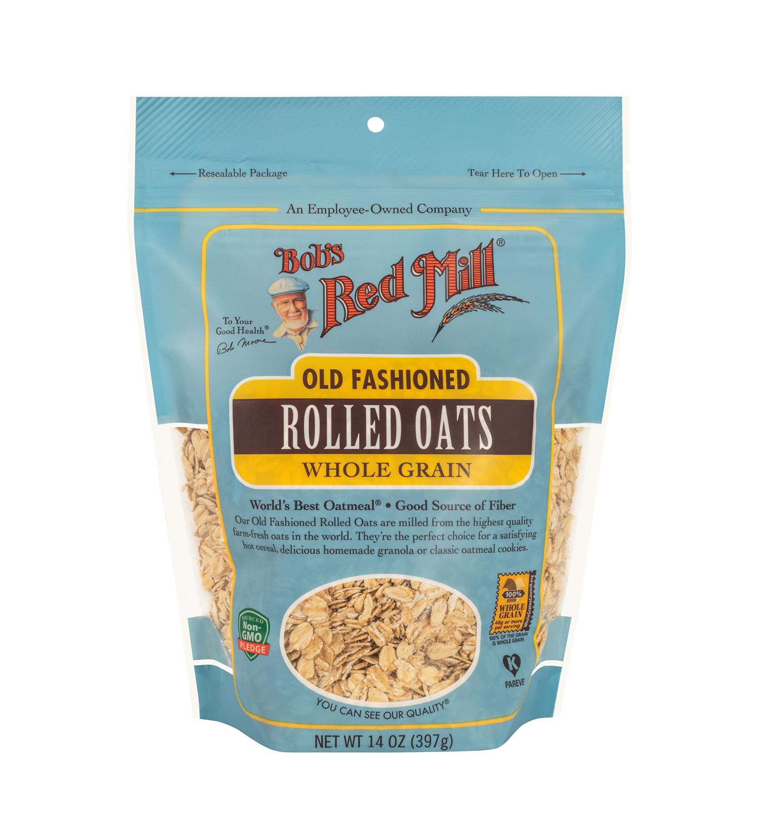 Bob's Red Mill Oats Rolled Reg Old Fshnd, 32 Oz (Pack of 4) 2 Pound (Pack of 4) Resealable