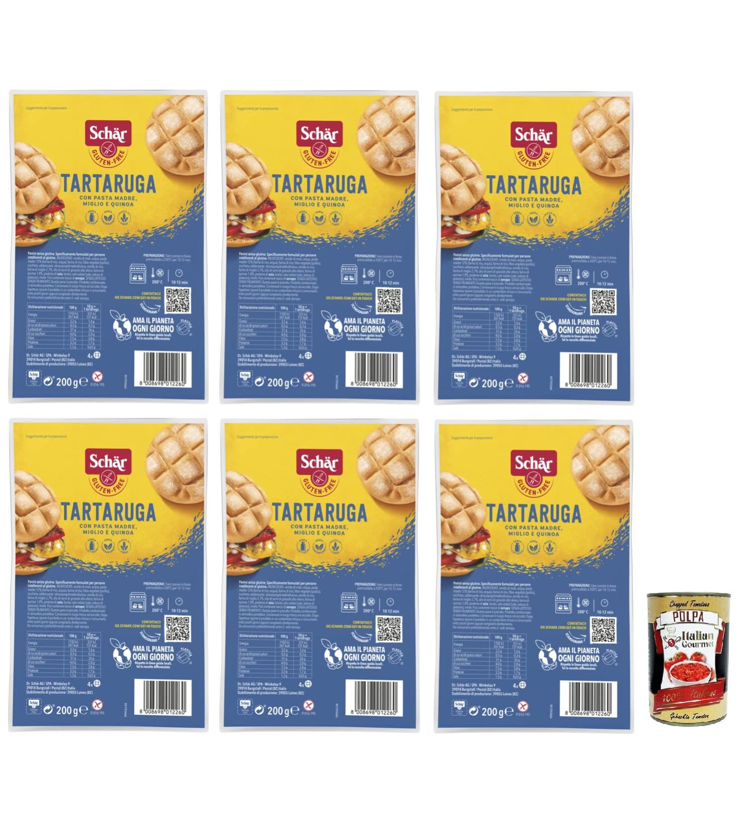 Italian Gourmet E.R. Dr. Sch r Tartaruga Italian Turtle Bread with Sourdough Millet and Quinoa 200 g + 400 g Set of 6 - Buy Online on GoSupps.com