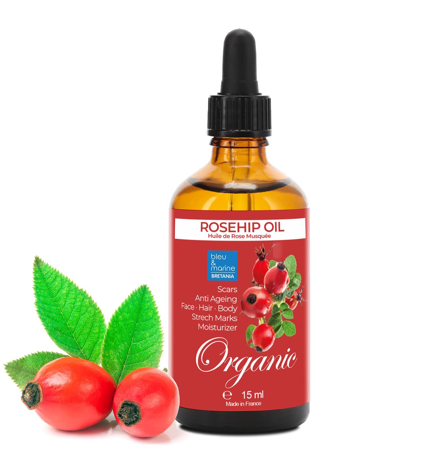  bleu & marine Bretania Pure Mosqueta Rose Oil 15 ml Organic - Buy Online on GoSupps.com