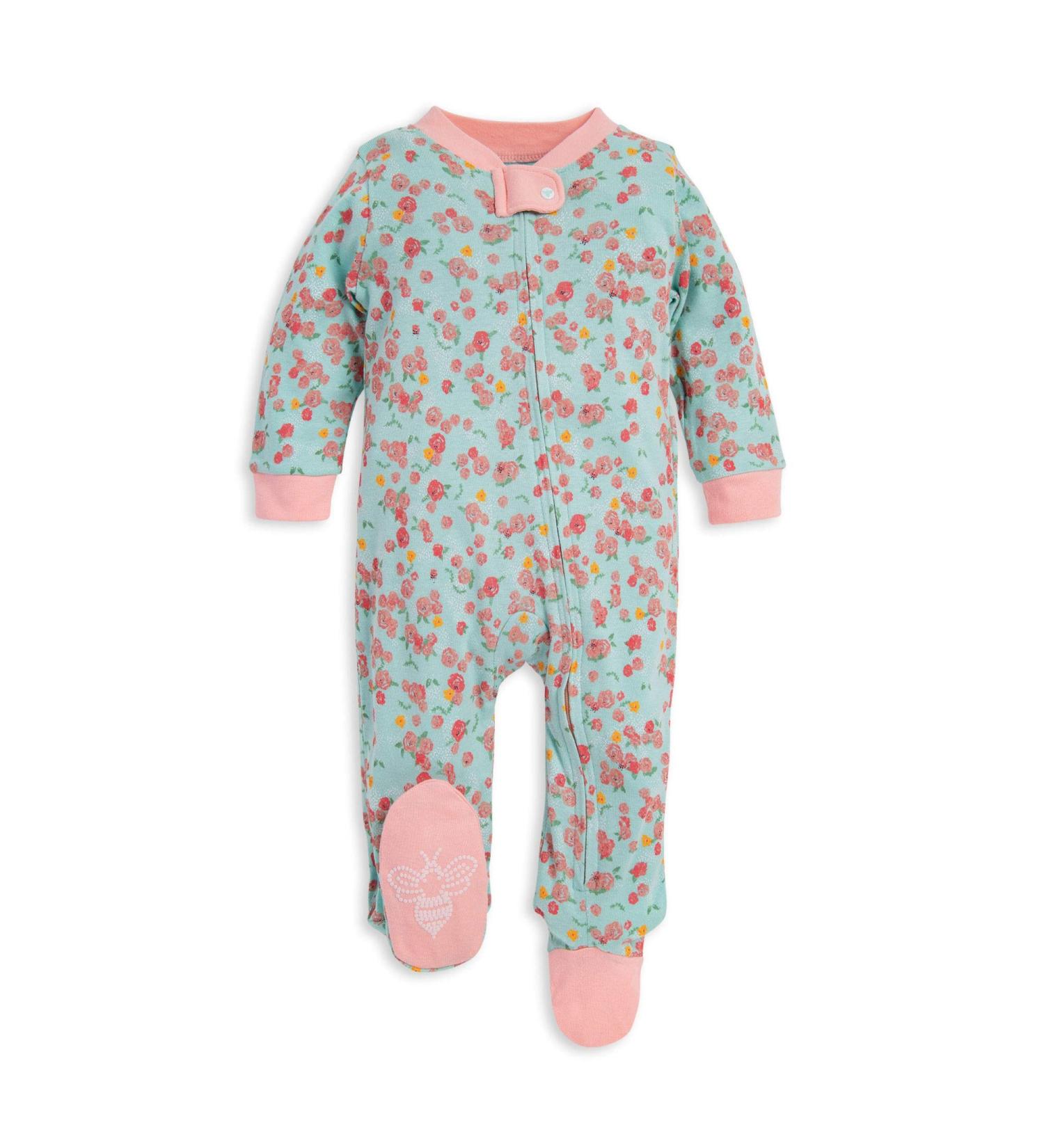 Burt's Bees Baby Organic Sleep & Play Romper-Jumpsuit | Ditsy Floral | 0-3 Months - Buy Online on GoSupps.com