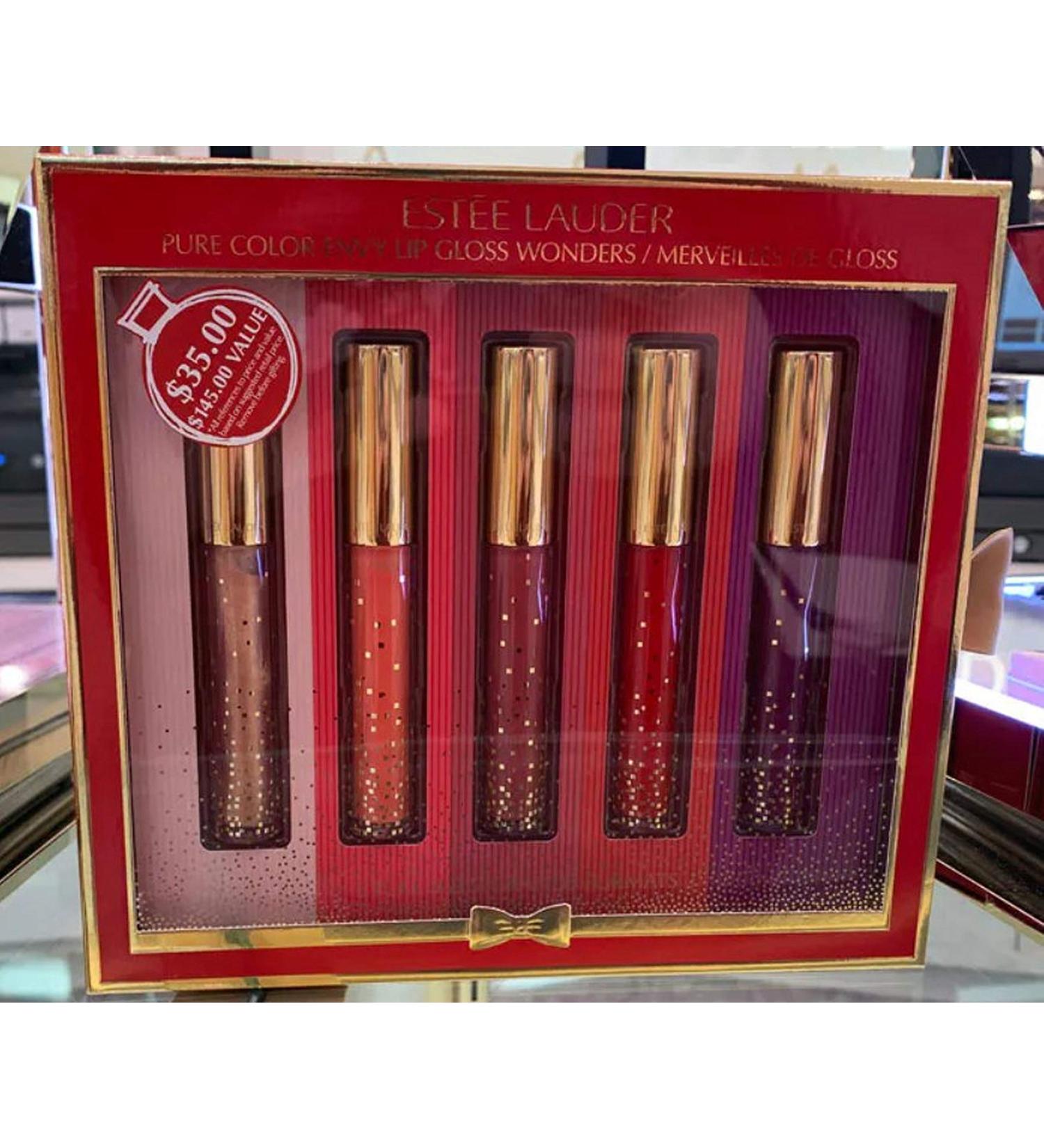 Est e Lauder Lip Gloss Wonders Pure Color Envy Gift Set - 5pc Set (145.00 Value) - Buy Online on GoSupps.com