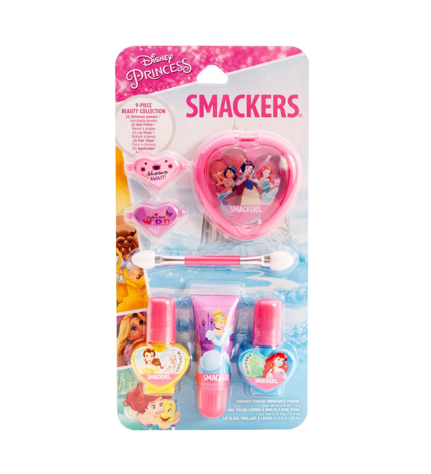 Lip Smacker Disney Color Collection  Princess Makeup Set  Lip Gloss  Shimmer Powder  Nail Polish Princess Color Collection 9 Piece Set