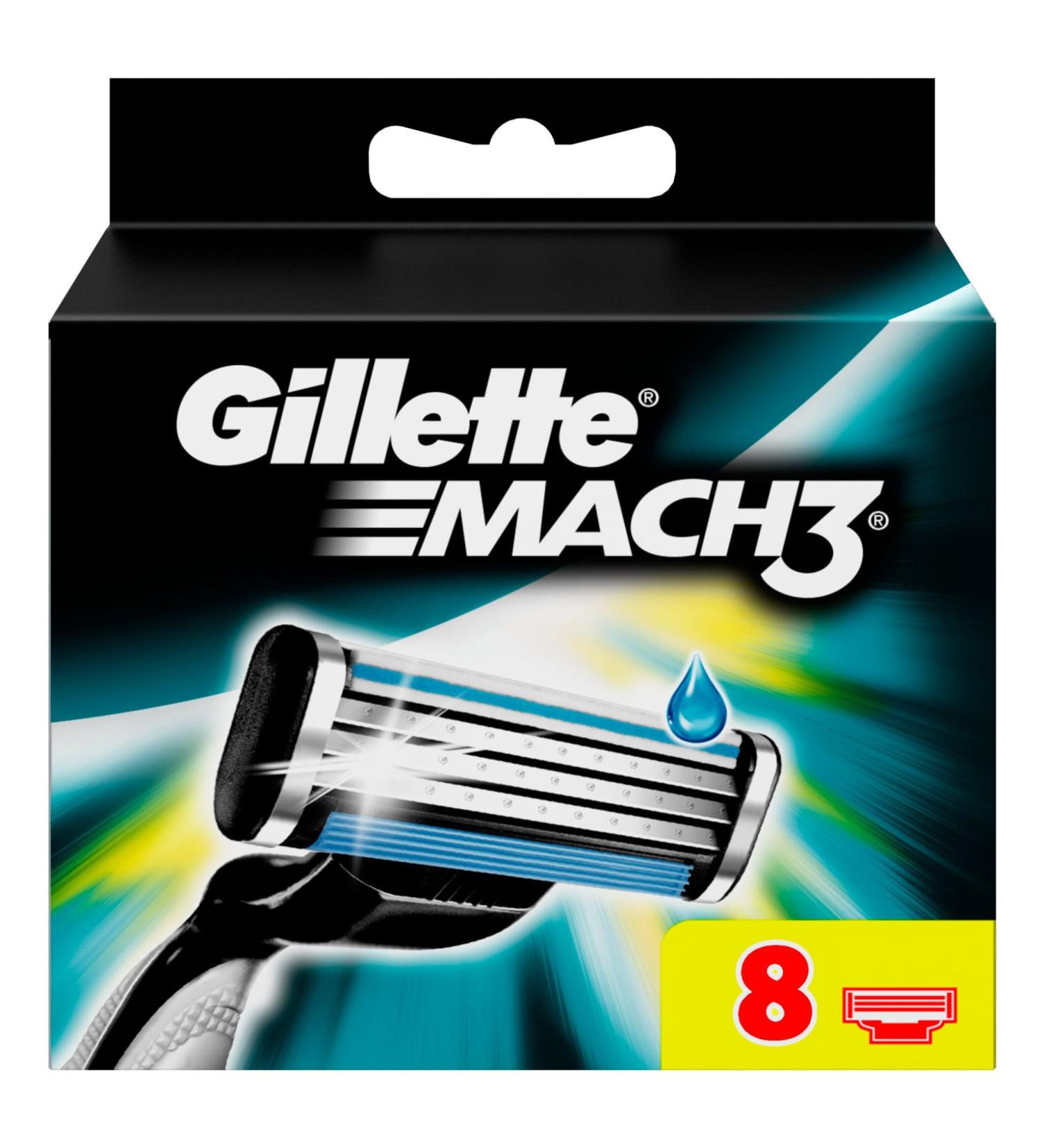 Gillette Mach3 Razor Blades for Men - 8 Pack | International Shipping Available - Buy Online on GoSupps.com