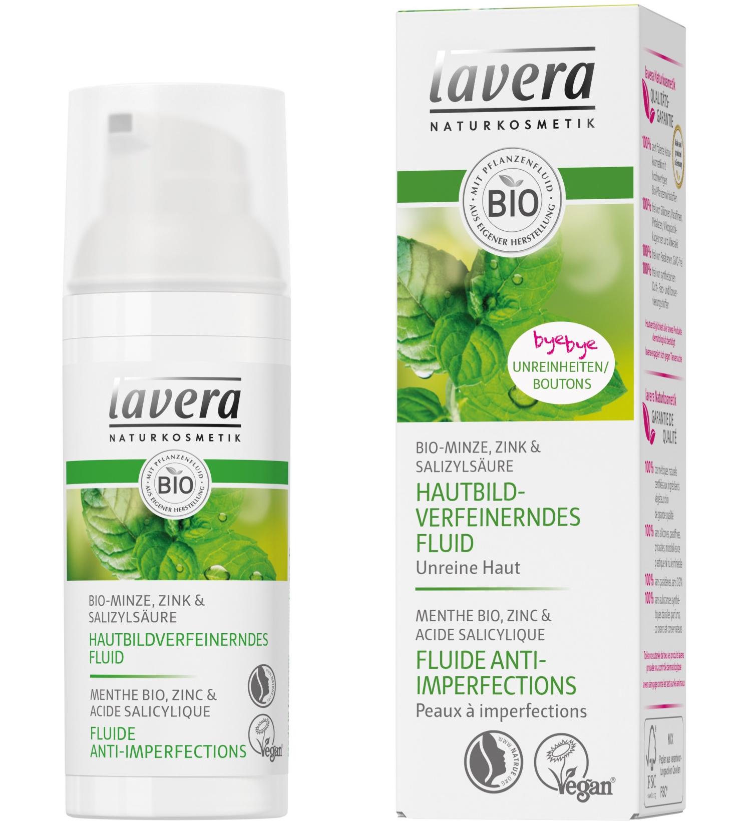 lavera Anti-Imperfections Fluid - Vegan - Natural cosmetics - Organic plant ingredients - 100% natural 50 ml - Buy Online on GoSupps.com