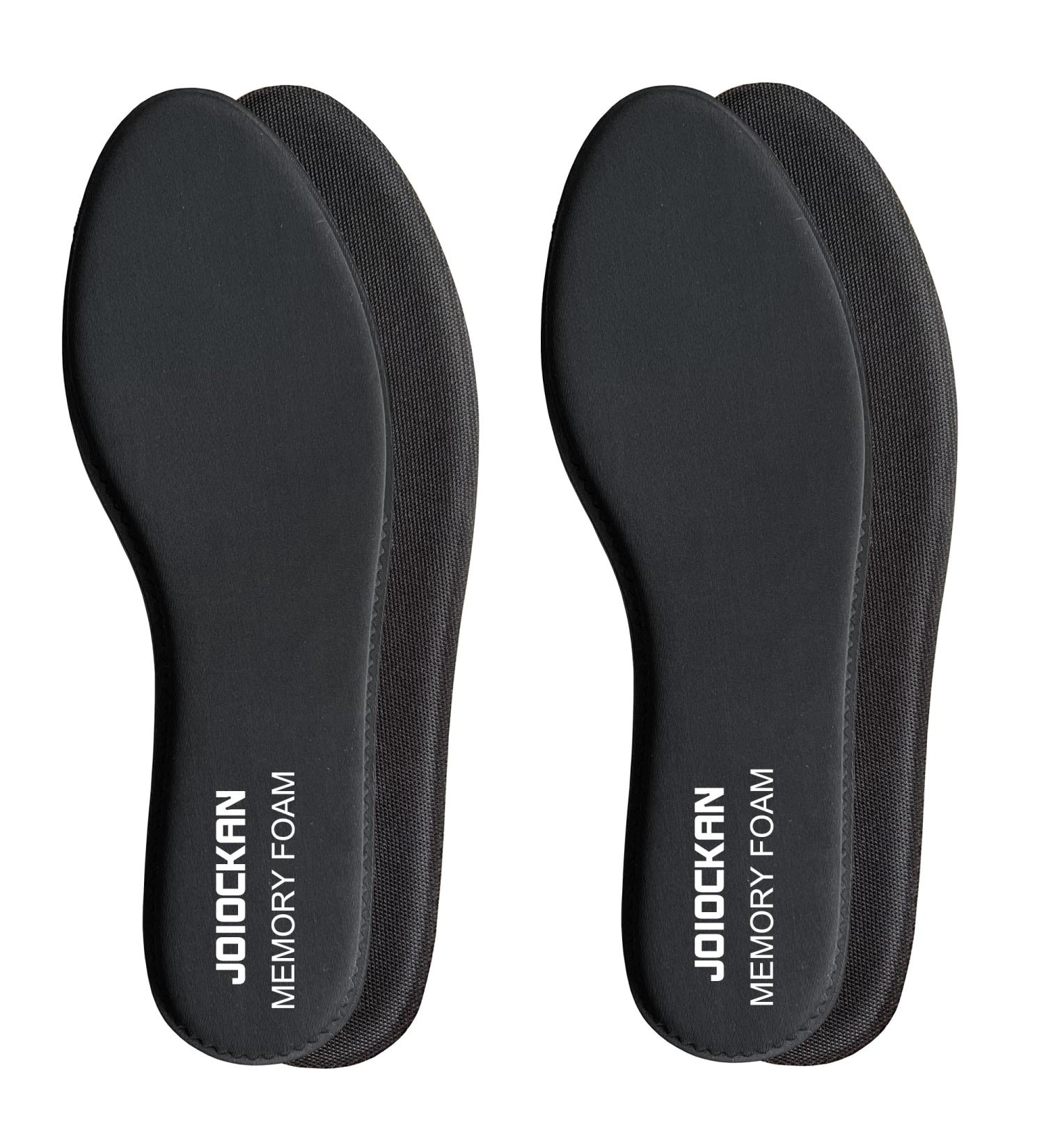 Buy 2 Pairs Memory Foam Insoles for Men US 13 | Cushioned Shock-Absorbing Insoles for Foot Pain Relief - Comfortable Black Inner Insoles for Men & Women - Buy Online on GoSupps.com