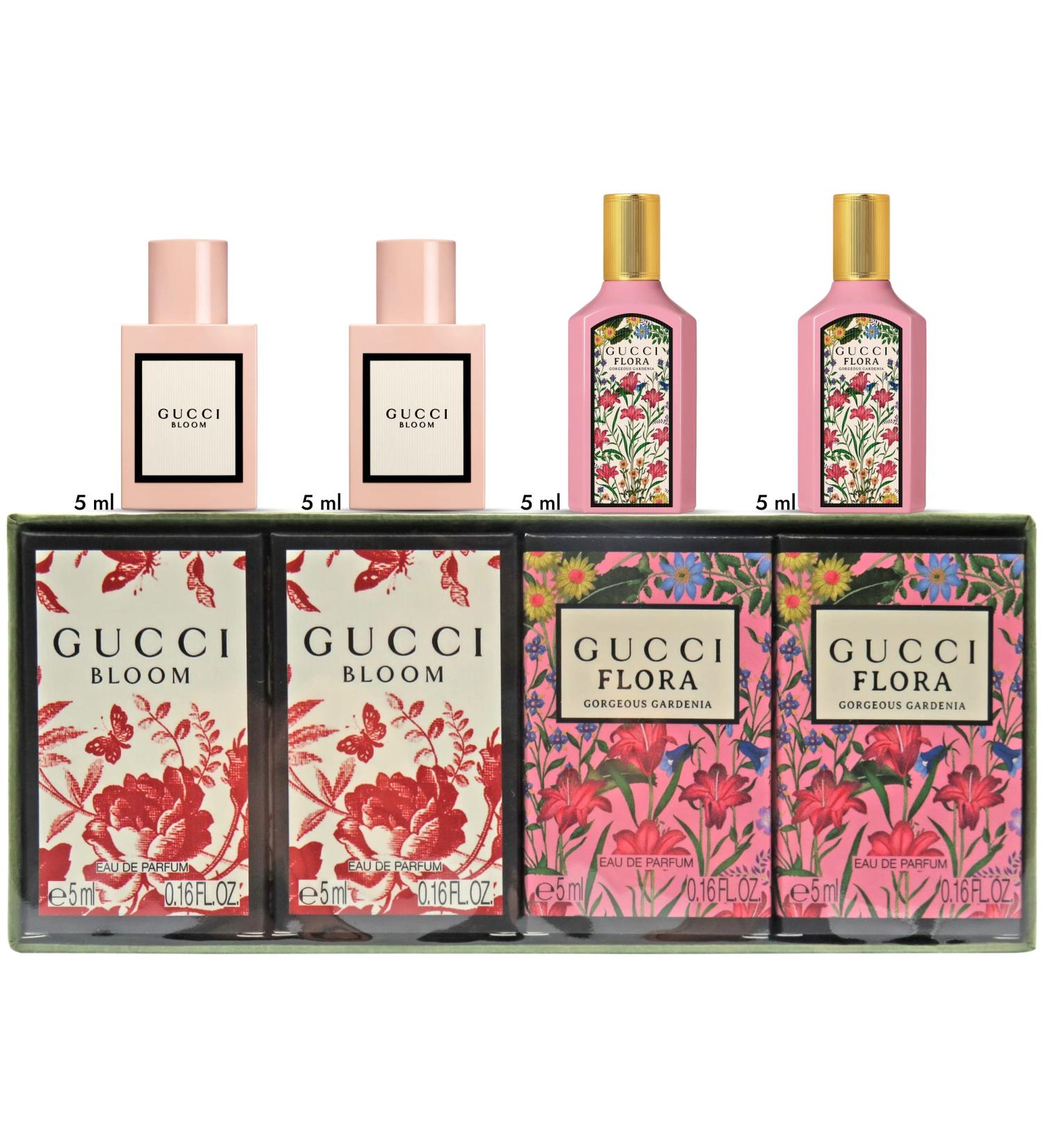 Gucci 4 Piece Mini Perfume Gift Set for Women - Bloom EDP and Flora Gorgeous Gardenia EDP - 0.16 oz Splash Bottles - Buy Online on GoSupps.com