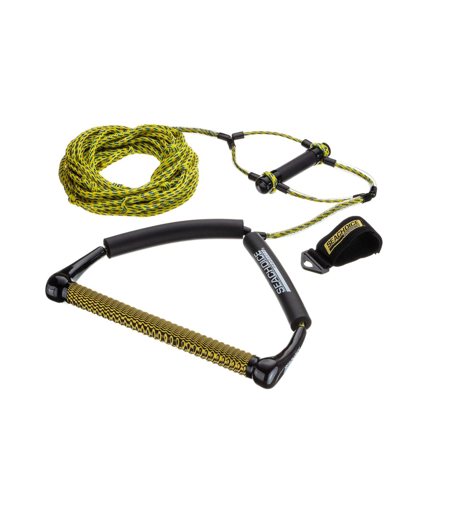 Seachoice 4-Section Wakeboard Rope 70 Ft. Long | 15 In. Handle with Textured EVA Grip | 6 In. Trick Handle - Buy Online on GoSupps.com