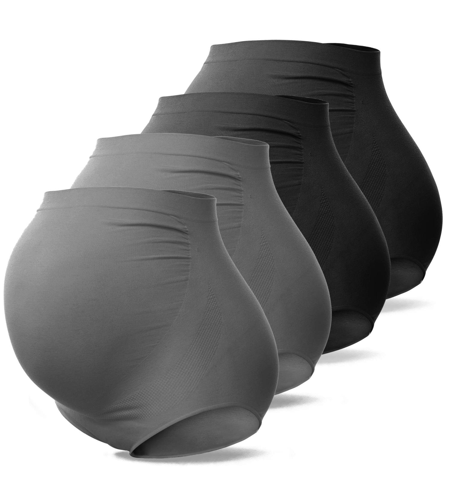 SUNNYBUY Maternity High Waist Hipster Panties - Seamless Over Bump Design (L, 2 Black 2 Dark Grey) - 4 Pack - Buy Online on GoSupps.com