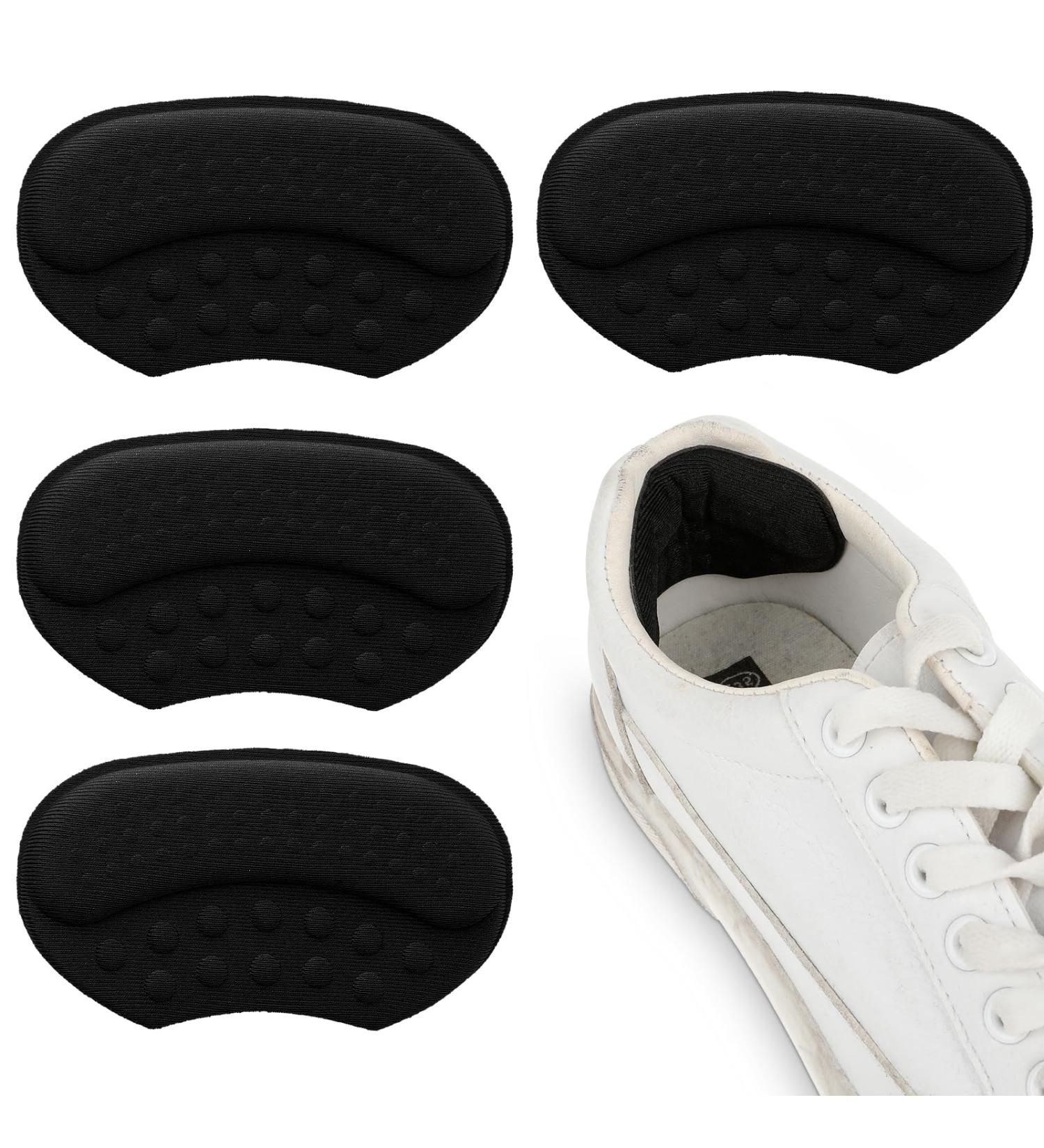 WLLHYF Heel Pads 2 Pairs - Self-Adhesive Shoe Repair and Anti-Slip Grips for Men and Women - Black - Buy Online on GoSupps.com