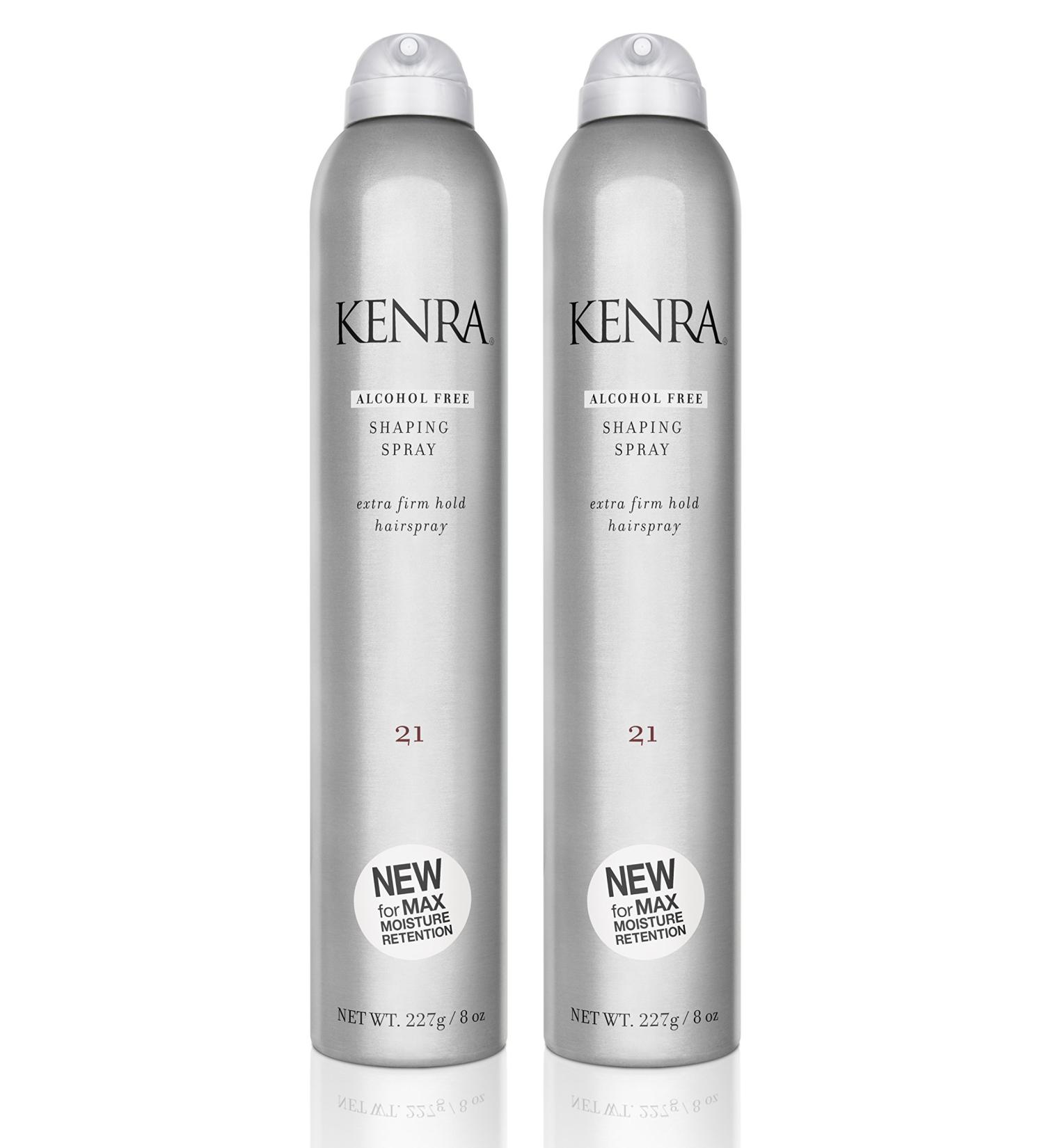 Kenra Shaping Spray 21 | Alcohol Free Hairspray | Max Moisture Retention | Extra Firm Hold & High Shine | Optimal Working Time | All Hair Types 8-Ounce (2-Pack) - Buy Online on GoSupps.com
