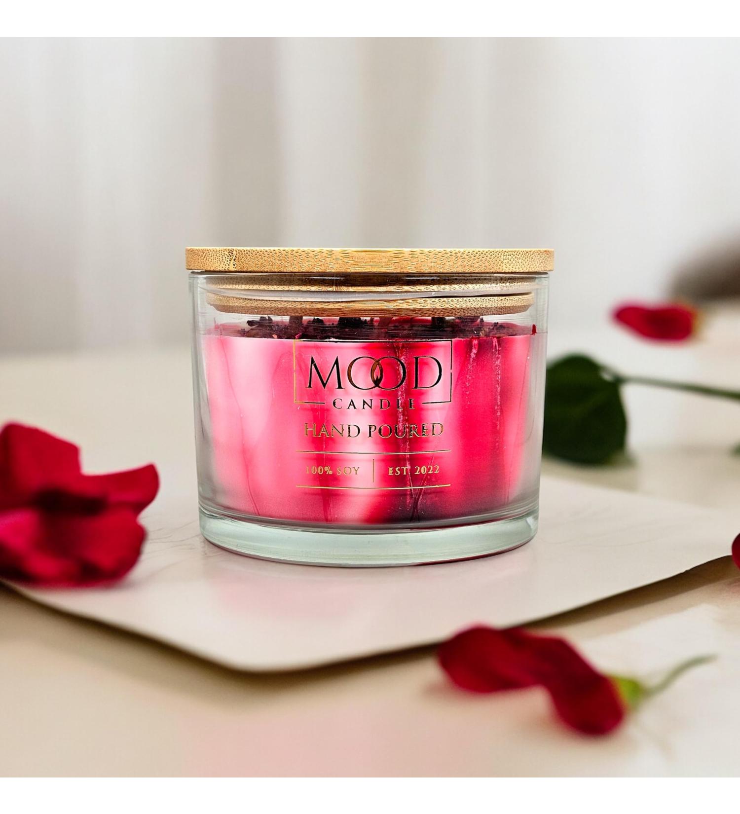 Soy Wax Candle 3-Wick 16 oz Long Burn Time Love Letter Scent - Mood Candle