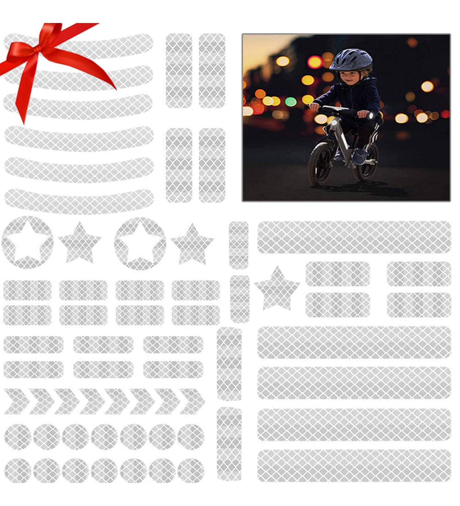 JIASHA 42 Reflectors Sticker Set | Silver Reflex Film for Strollers Bicycles & Helmets Secure Your Safety Globally - Buy Online on GoSupps.com