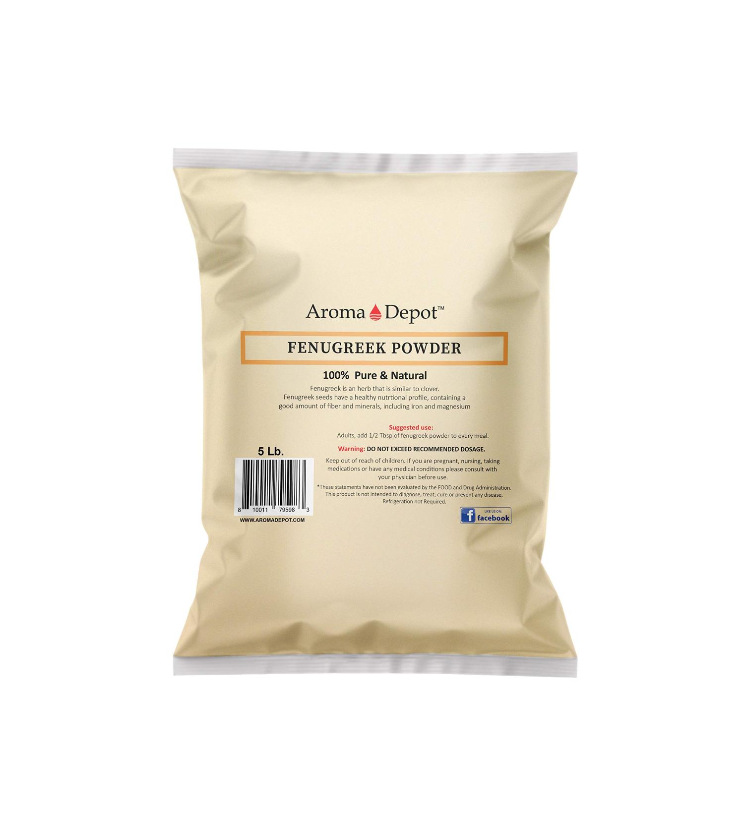 5lb Fenugreek Seed Powder - Bulk Herb for Hair and Skin Health | Gluten Free & Non-GMO - Buy Online on GoSupps.com