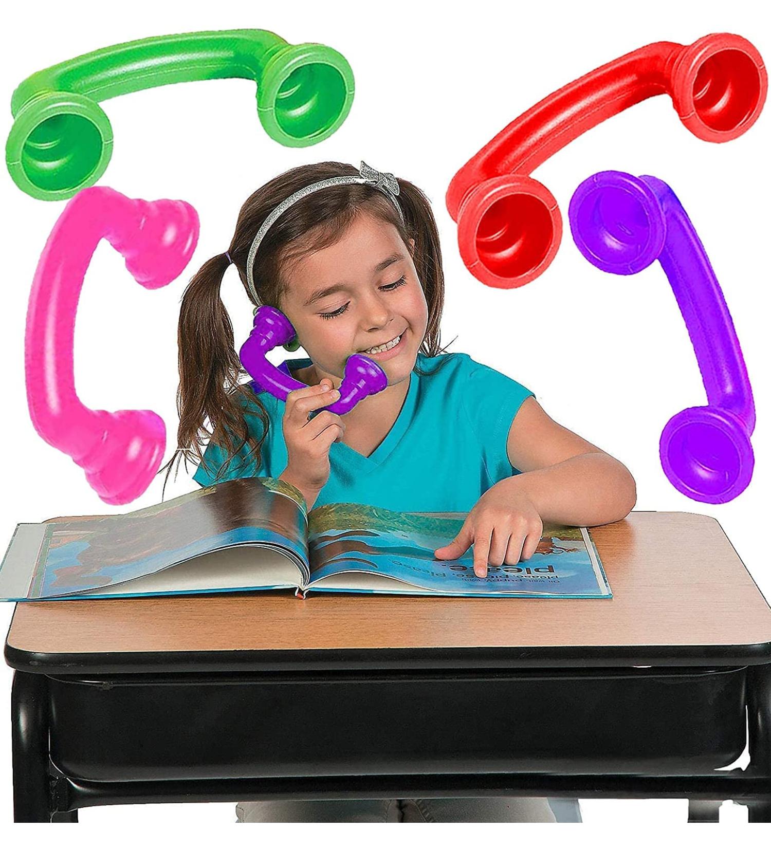 Whisper Phones 4 Pack for Reading - Accelerate Reading Fluency and Pronunciation with Auditory Feedback - Speech Therapy Materials by 4E's Novelty - Buy Online on GoSupps.com