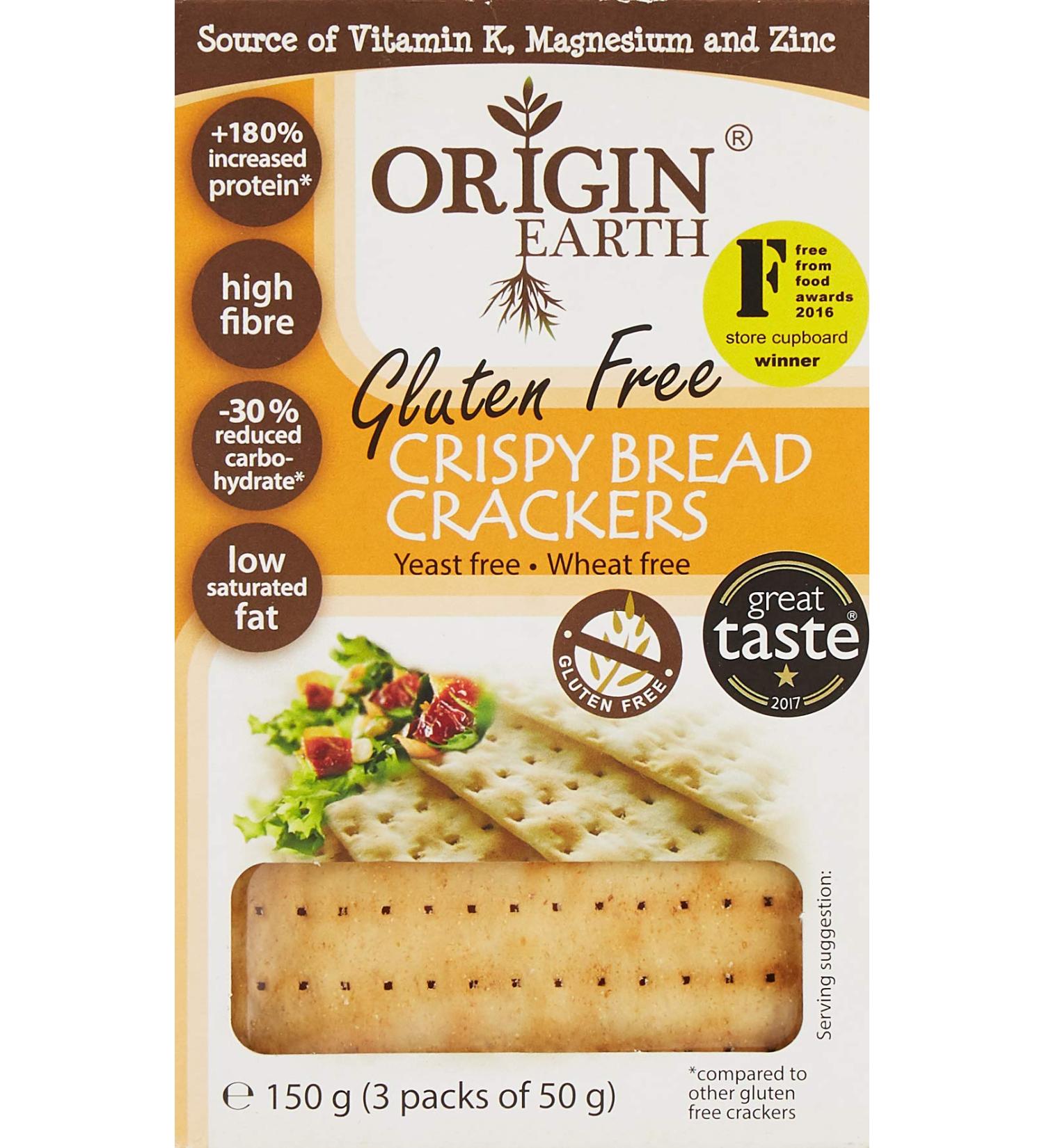 Origin Earth Gluten Crackers 150g - Buy Online on GoSupps.com