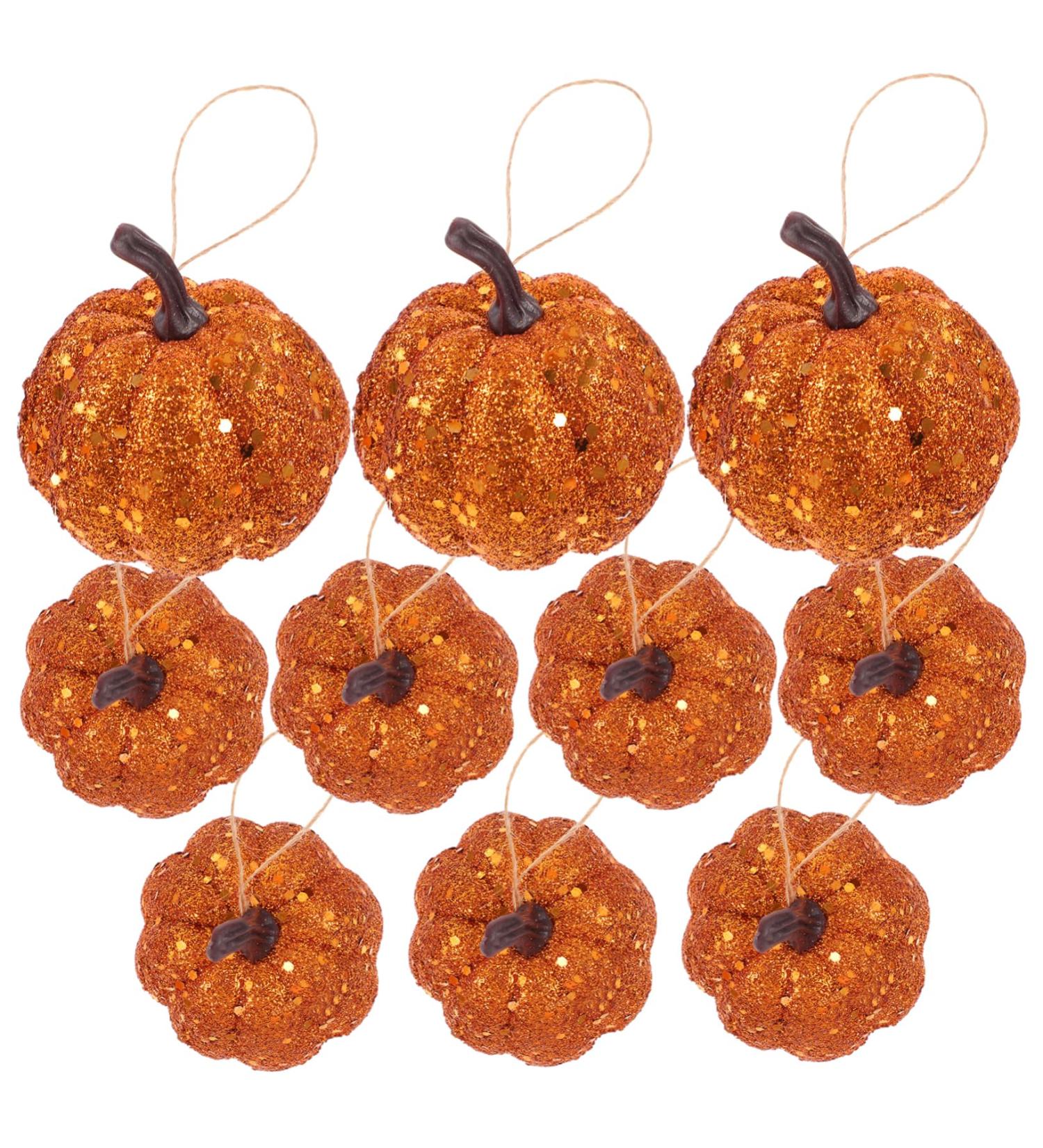 IMIKEYA 10pcs Foam Pumpkin Mini Artificial Pumpkins Mini Pumpkins Glitter Pumpkins Small Pumpkin Decor Small Artificial Pumpkins Harvest Pumpkins Fall Decor Powder Little Pumpkin Orange 6.3CM - Buy Online on GoSupps.com