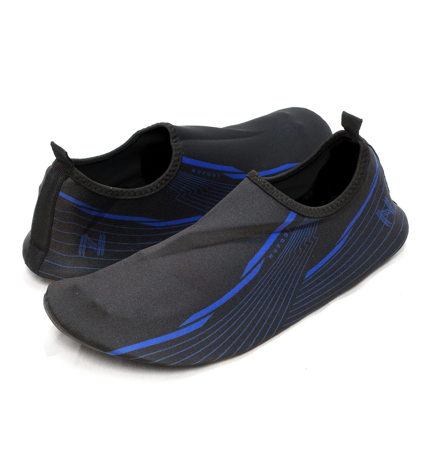 Nufoot Futsole Sport Soft-Sided Shoes | Foldable & Flexible Footwear for Sport, Exercise, Yoga, Dance | Medium Neon Blue - Buy Online on GoSupps.com