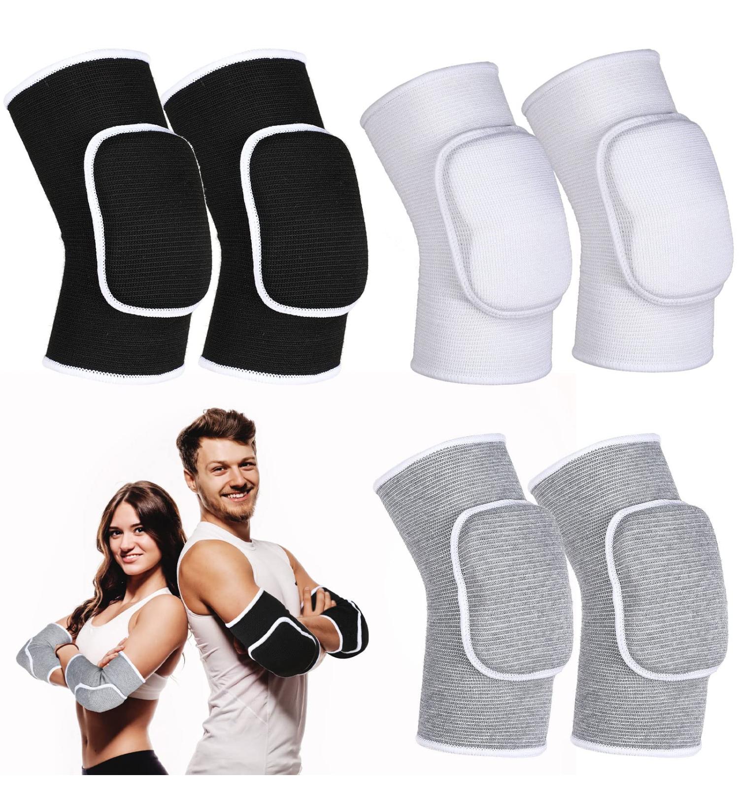 Charniol 3 Pair Elbow Pads | Breathable Support for Volleyball, Basketball, Tennis, Football | Men Women Youth | Black White Gray - Buy Online on GoSupps.com