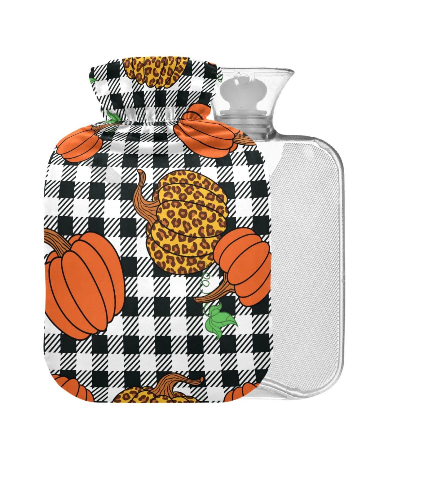 BPA-Free Leopard Pumpkin Hot Water Bottle - 2L Large Cover for Pain Relief & Therapy - Buy Online on GoSupps.com