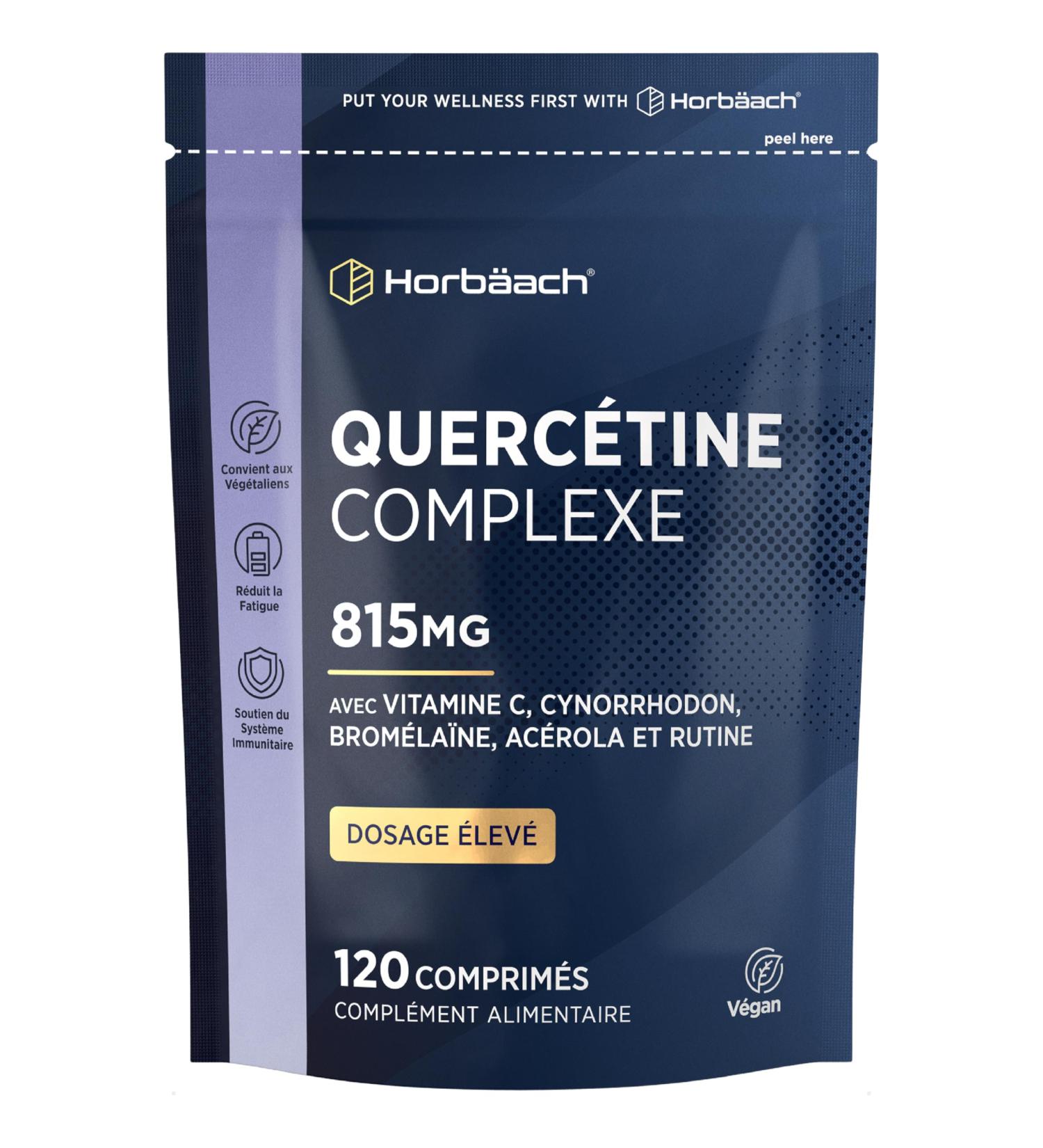 Quercetine Complex | 120 G lules Vegan | Compl ment Alimentaire Avec Querc tine Bromelaine Vitamine C | Dose lev e | Quercetin Bromelain Vitamin C | par Horbaach - Buy Online on GoSupps.com