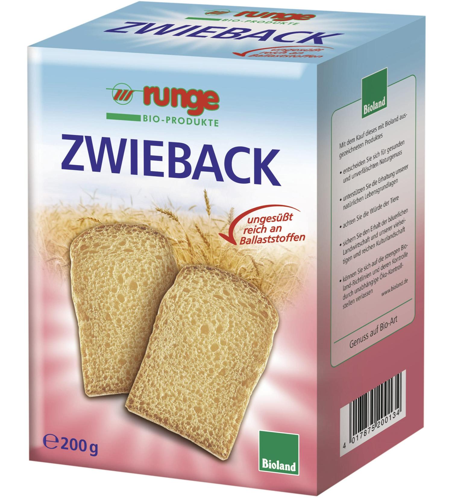 Runge organic rusks (1 x 200 gr)