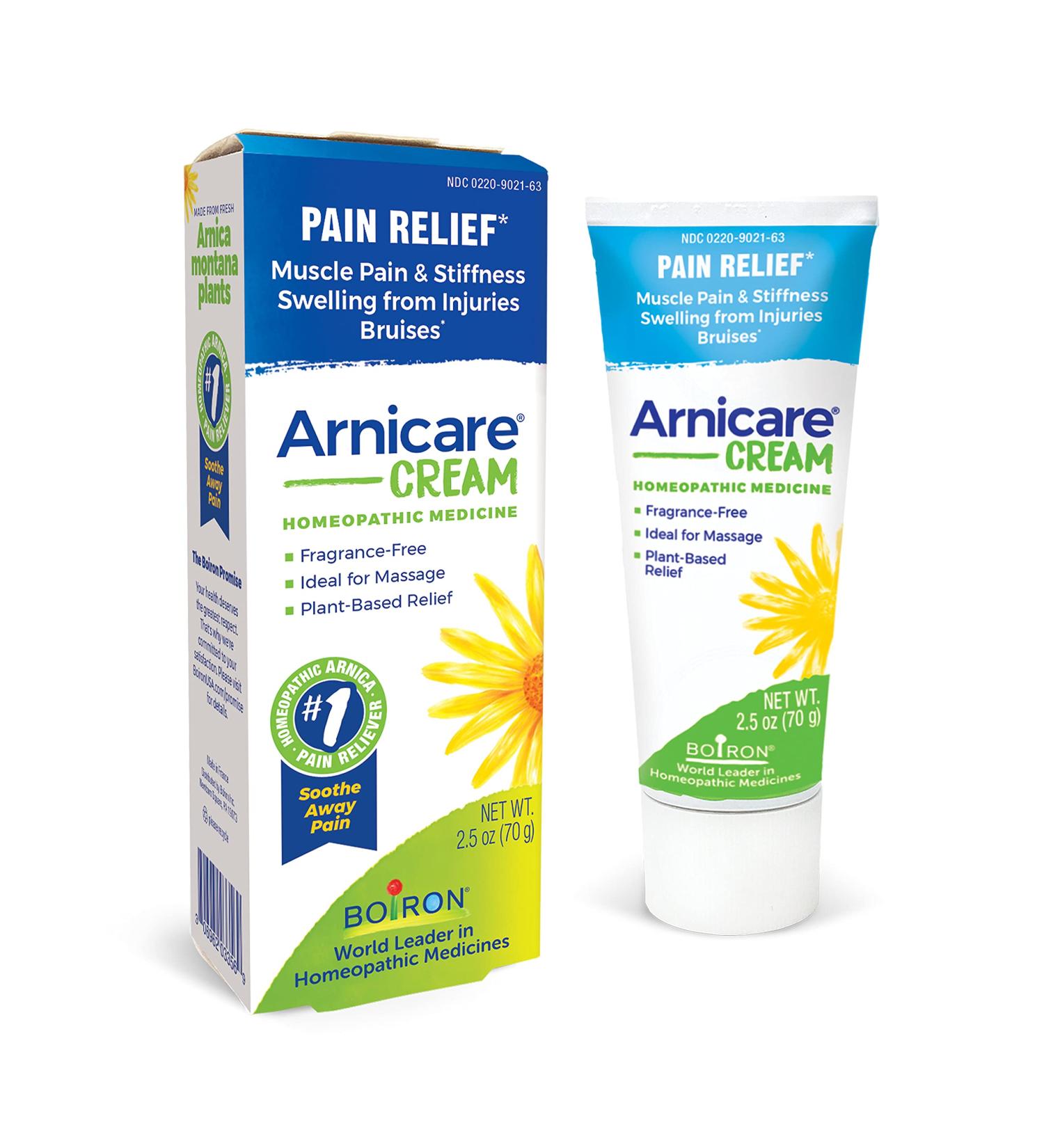 Boiron Arnicare Cream 2.5 oz - Fast Absorbing Relief for Joint & Muscle Pain, Soreness, Stiffness, Swelling - Fragrance-Free (Pack of 1) - Buy Online on GoSupps.com