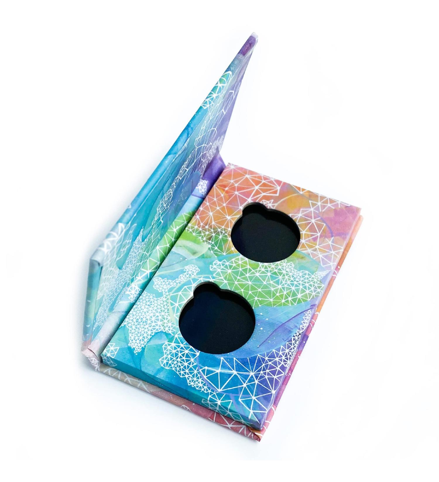 Honeybee Gardens Stylish Refillable Compact for Eye Shadow with Magnetic Closure Original Artwork, 4.5 x 2.5 x 0.5 - Buy Online on GoSupps.com