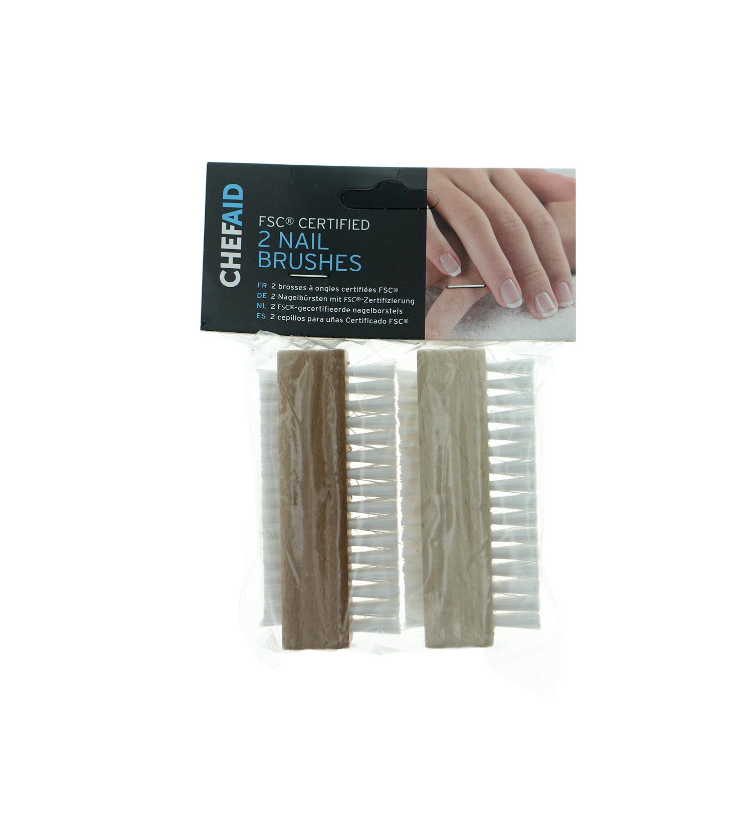 Chef Aid nail brush wood beige 3.7 x 12 x 16 cm