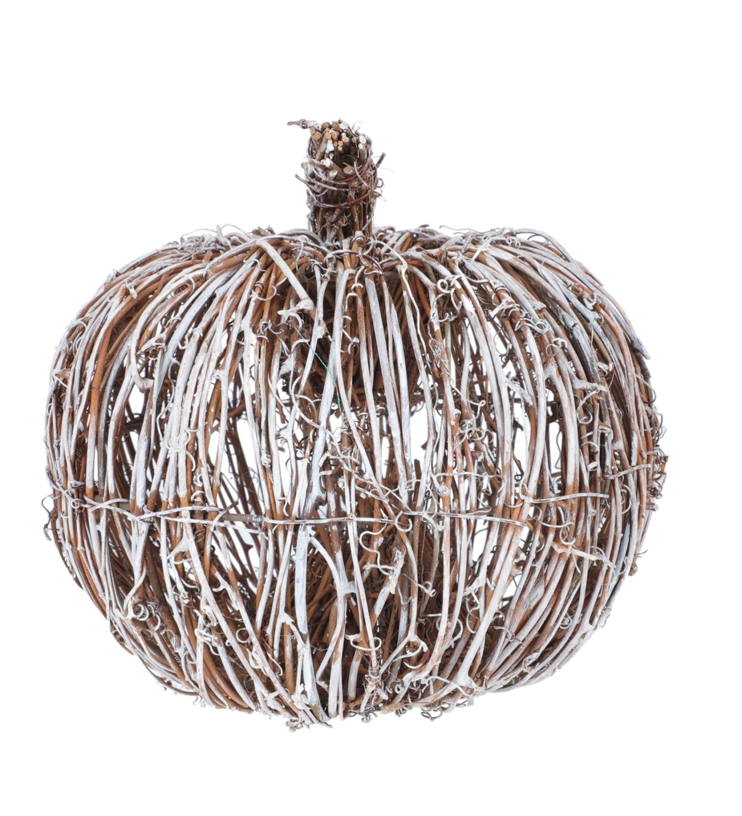 Alipis 1pc Rattan Pumpkin Rustic Rattan Ornament Halloween Pumpkin Decoration Fall Pumpkin Wrapped Pumpkin Fabric Pumpkin Decoration Festival Scene Decor Halloween Decor Mini White Wreath White 20x19cm - Buy Online on GoSupps.com