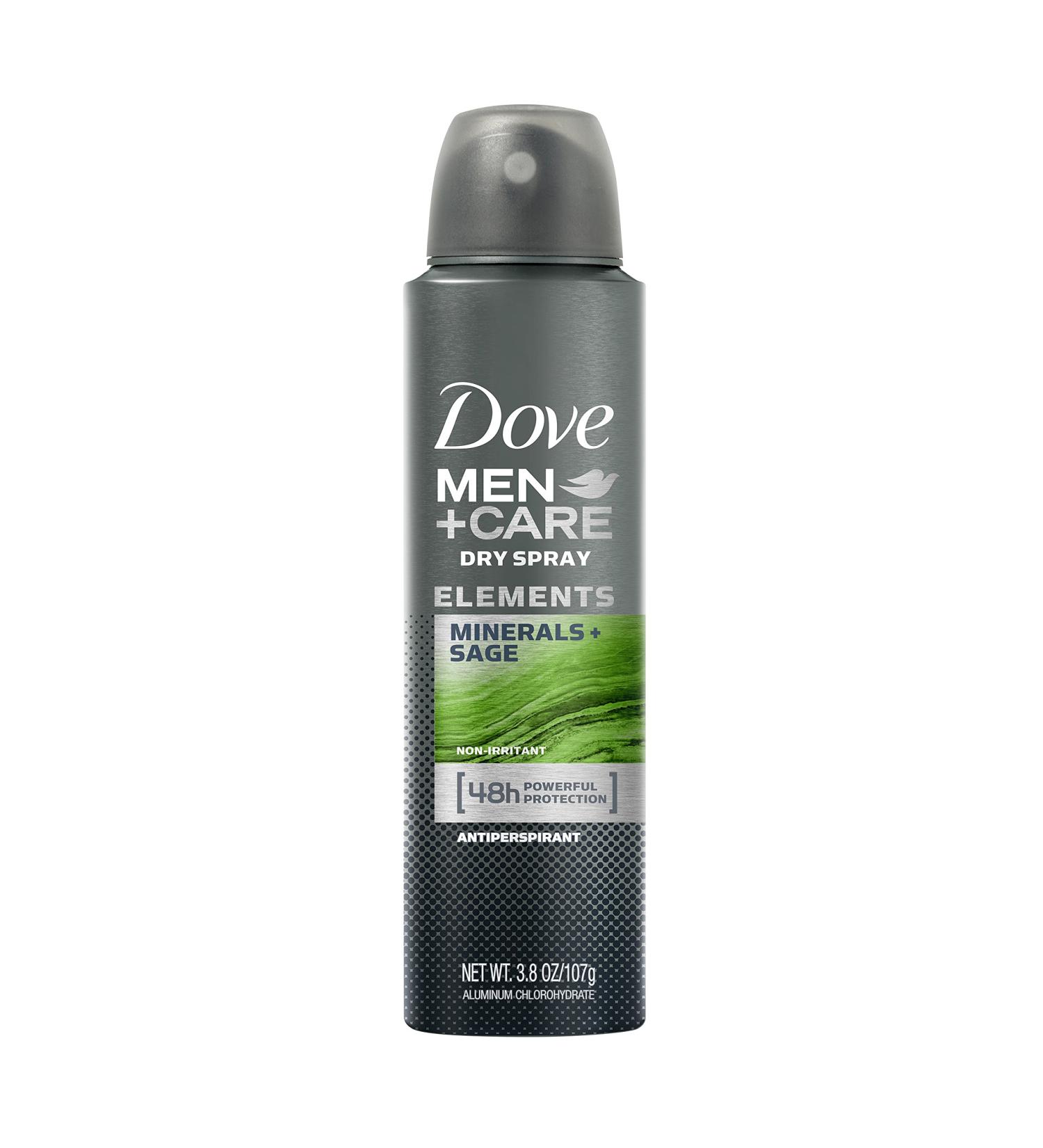Dove Men+Care Elements Antiperspirant Dry Spray - Minerals + Sage 3.8 oz - Buy Online on GoSupps.com