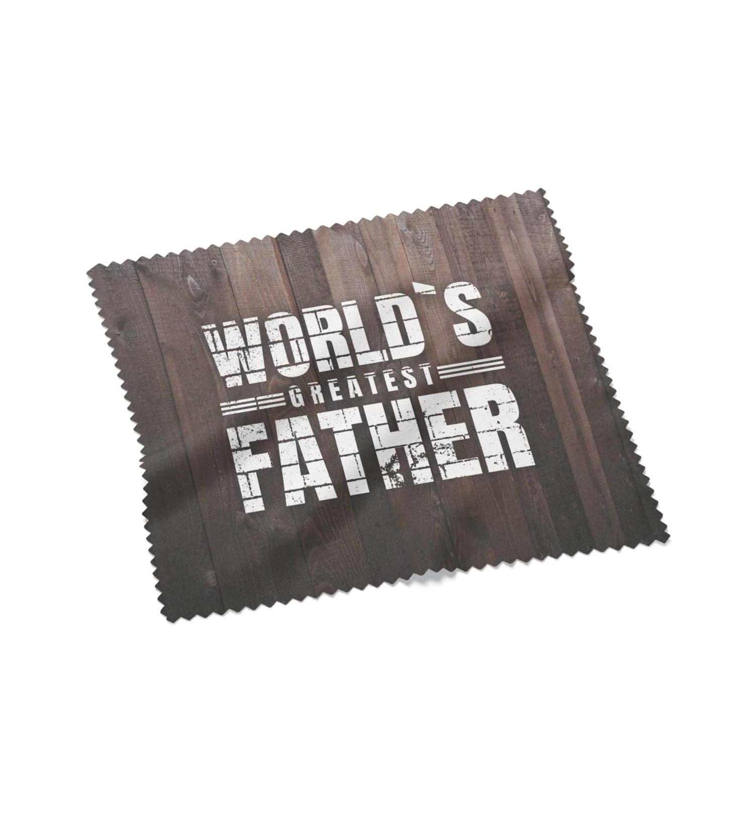 Urban Backwoods World's Greatest Father Microfiber Cloth - Glasses Cleaning Cloth